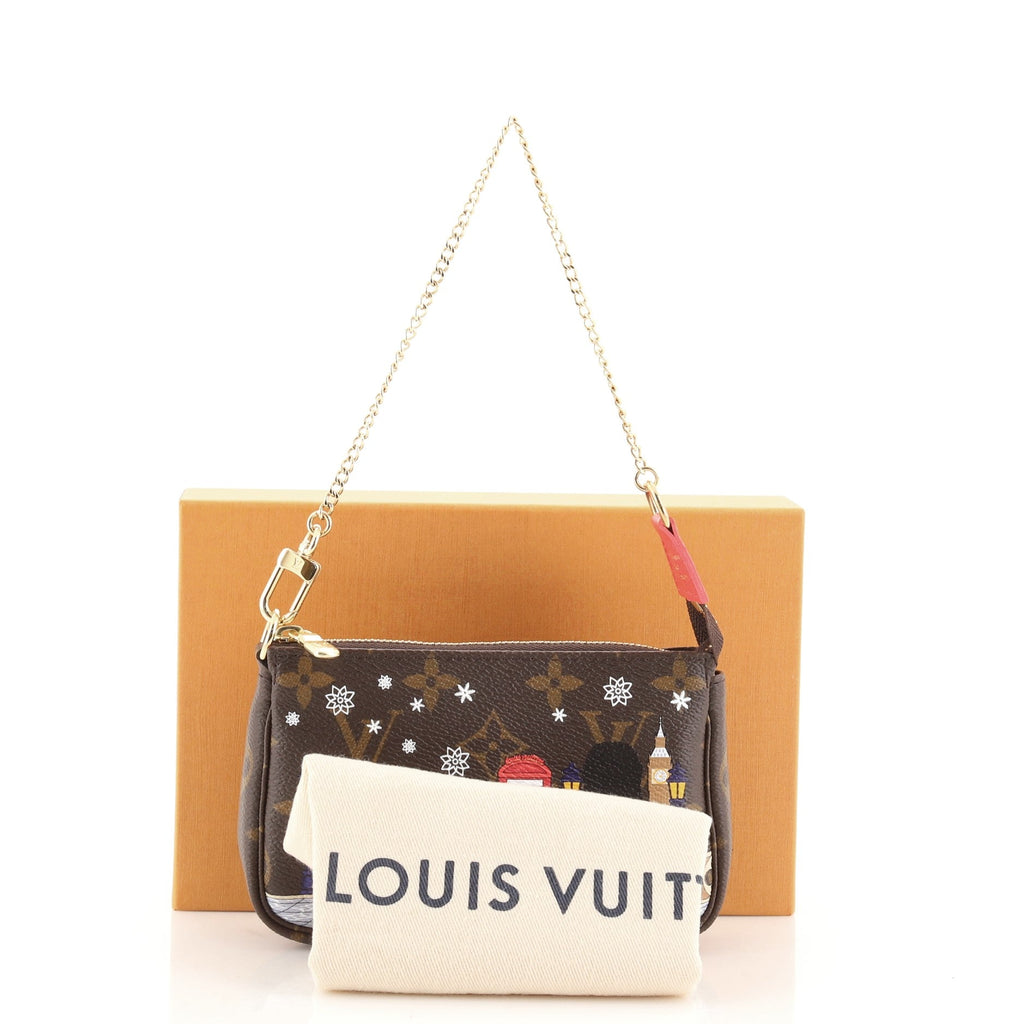 Pochette Accessoires Limited Edition Vivienne Xmas Monogram Canvas Mini