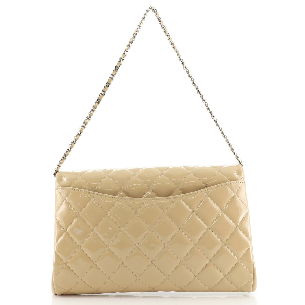 Clutch with Chain Quilted Patent
