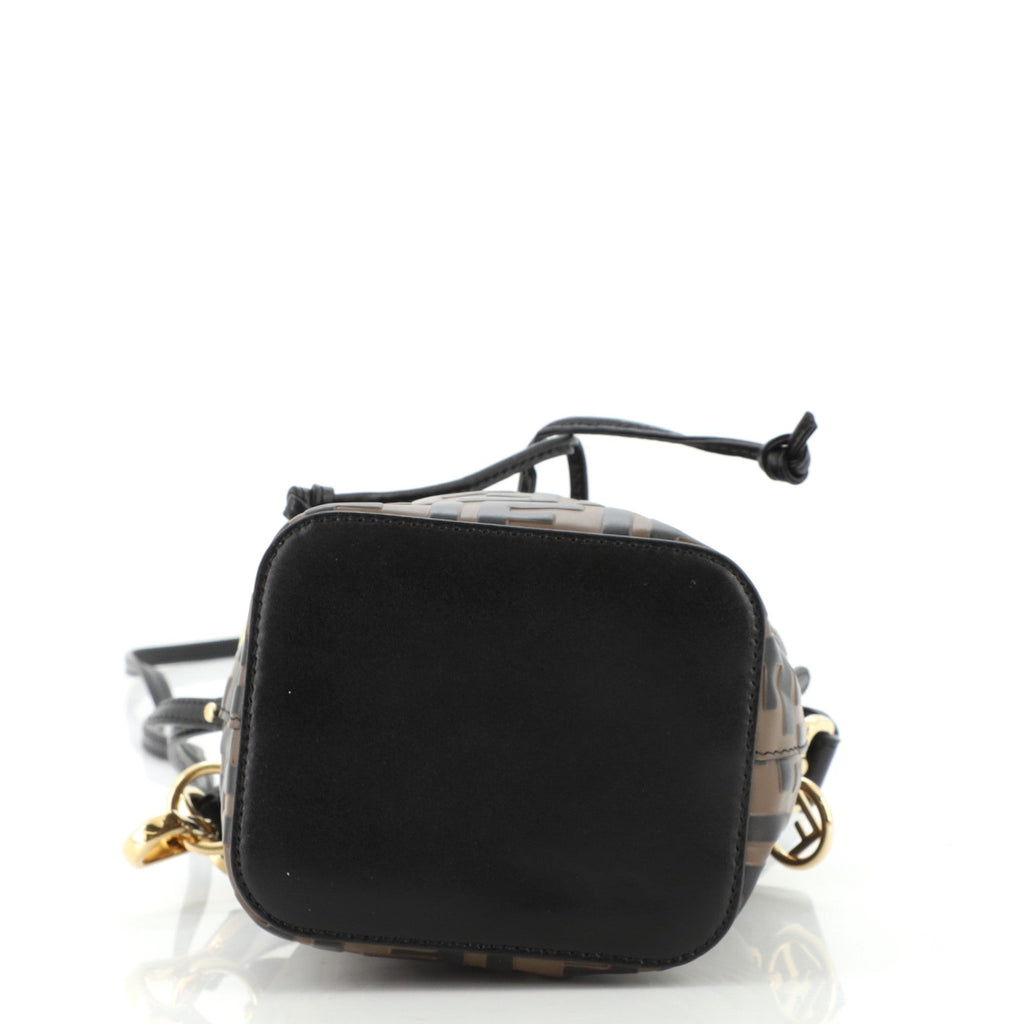 Mon Tresor Bucket Bag Zucca Embossed Leather Mini