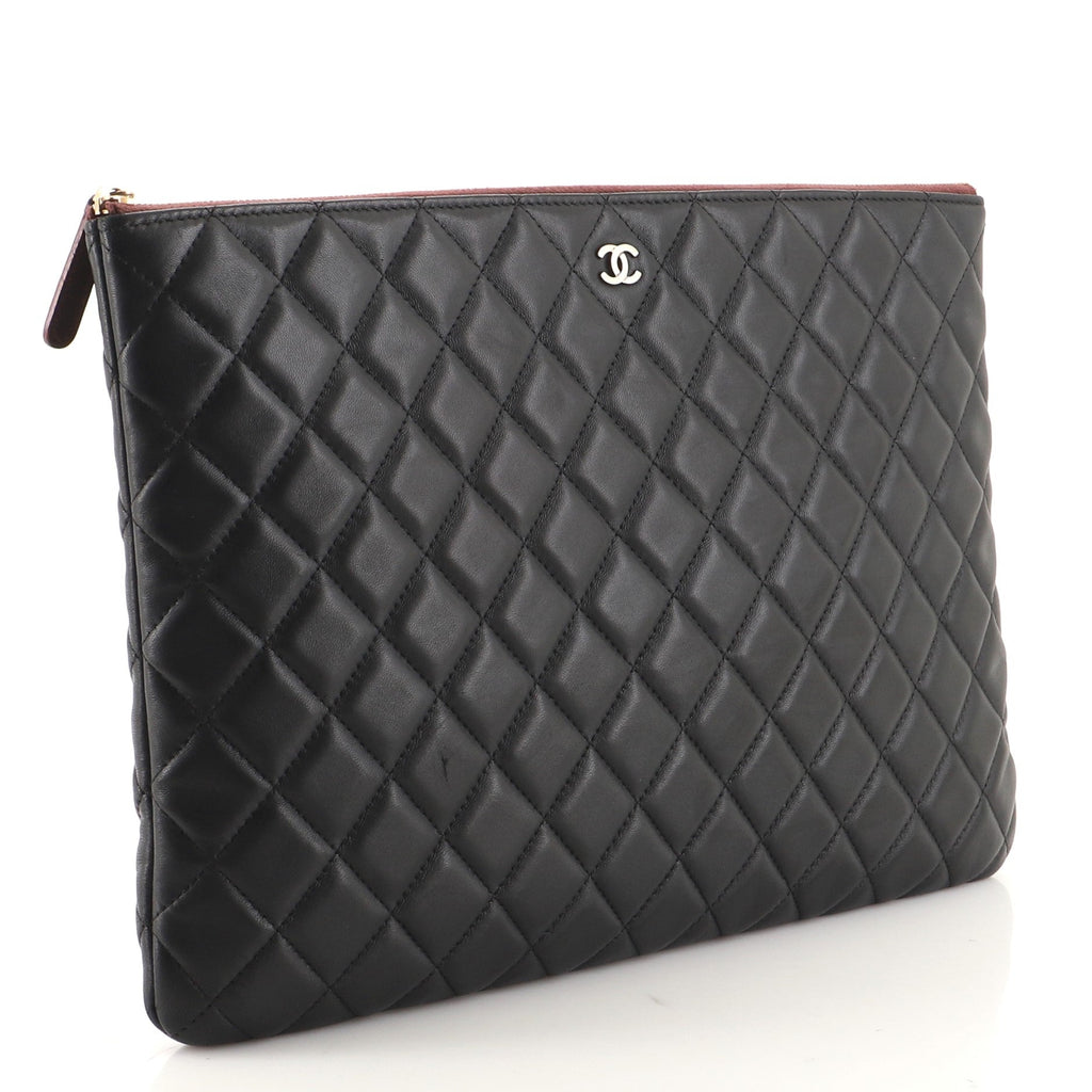O Case Clutch Quilted Lambskin Large