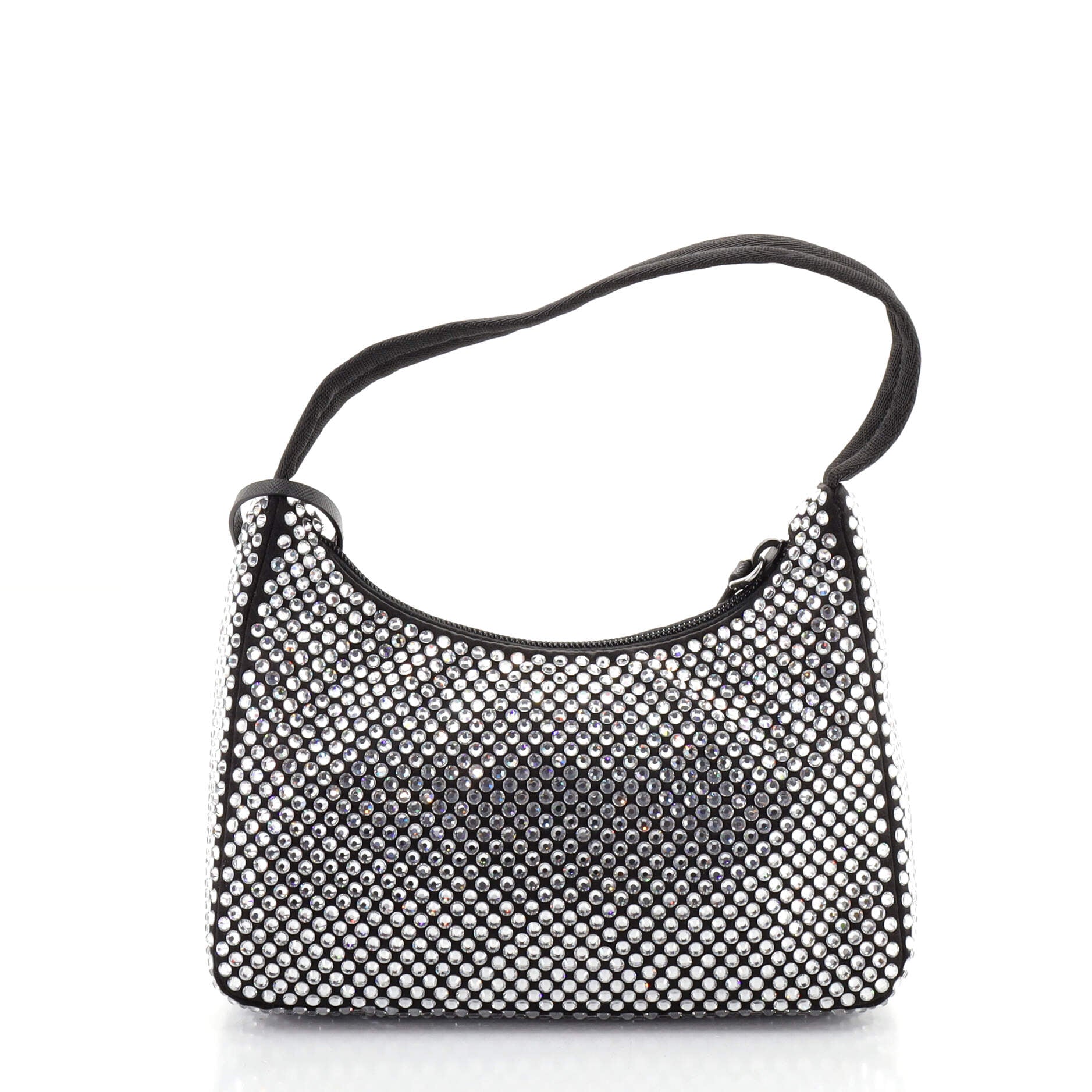 Re-Edition 2000 Hobo Crystal Embellished Satin Mini
