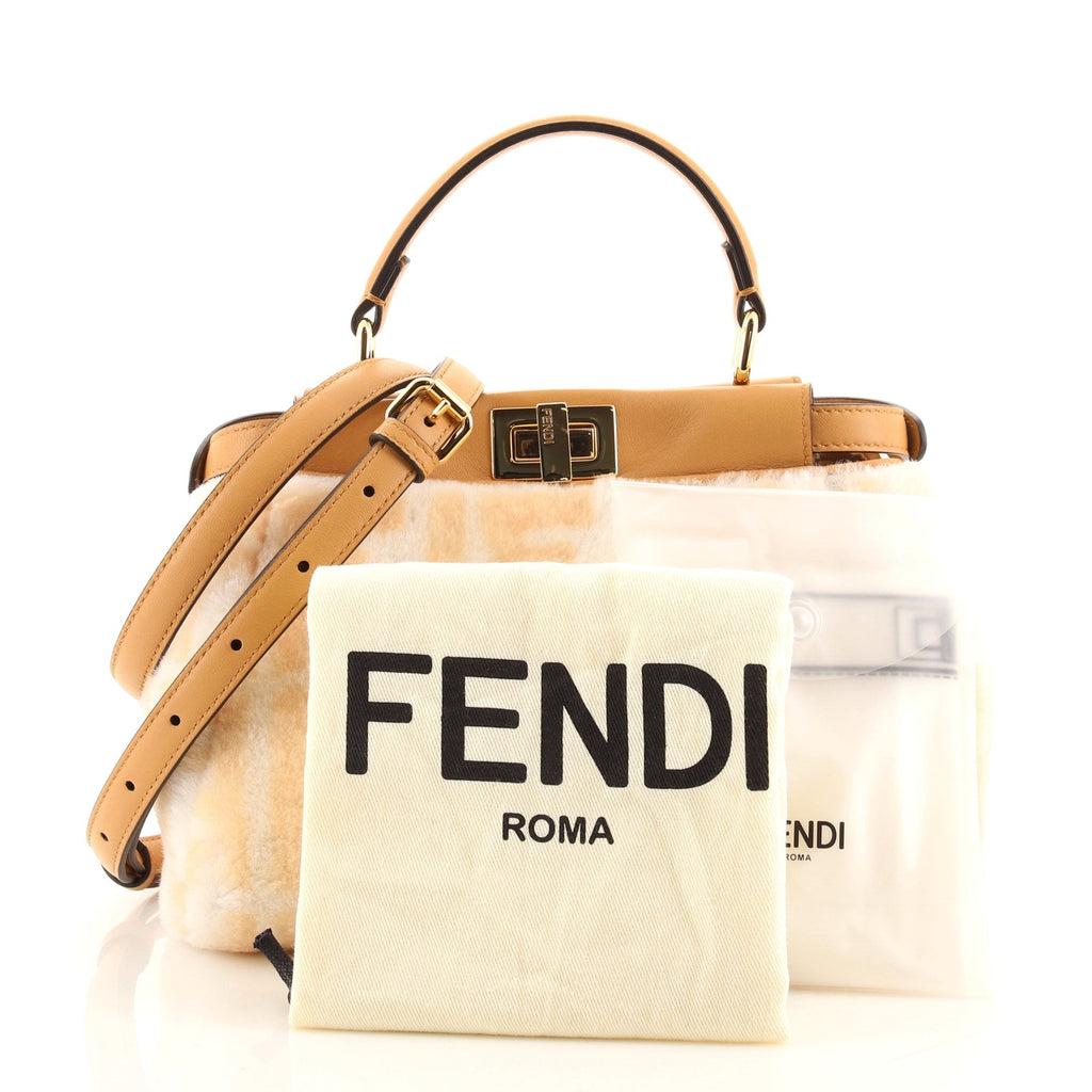 Peekaboo Bag Zucca Shearling Mini