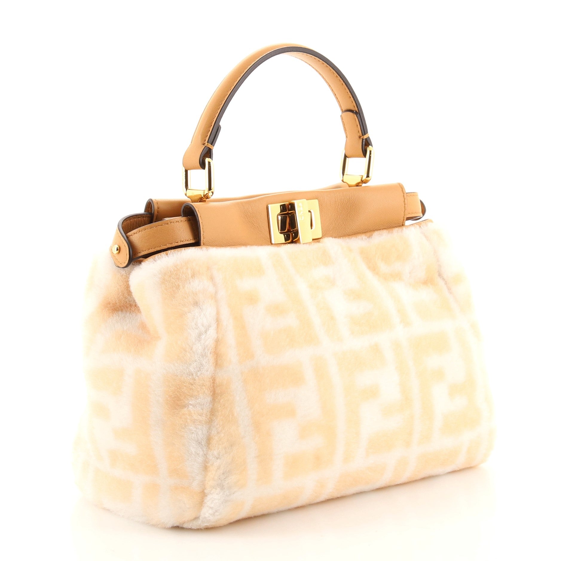 Peekaboo Bag Zucca Shearling Mini