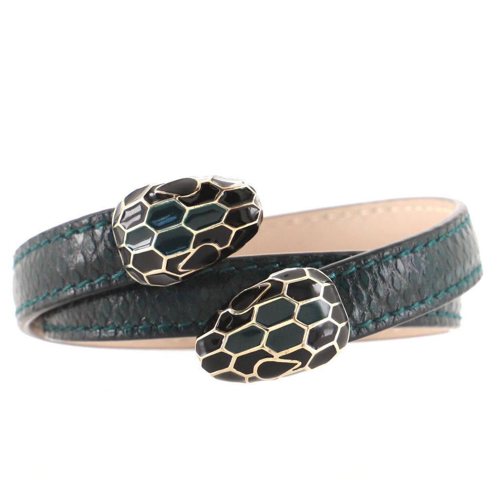Serpenti Forever Double Wrap Bracelet Leather