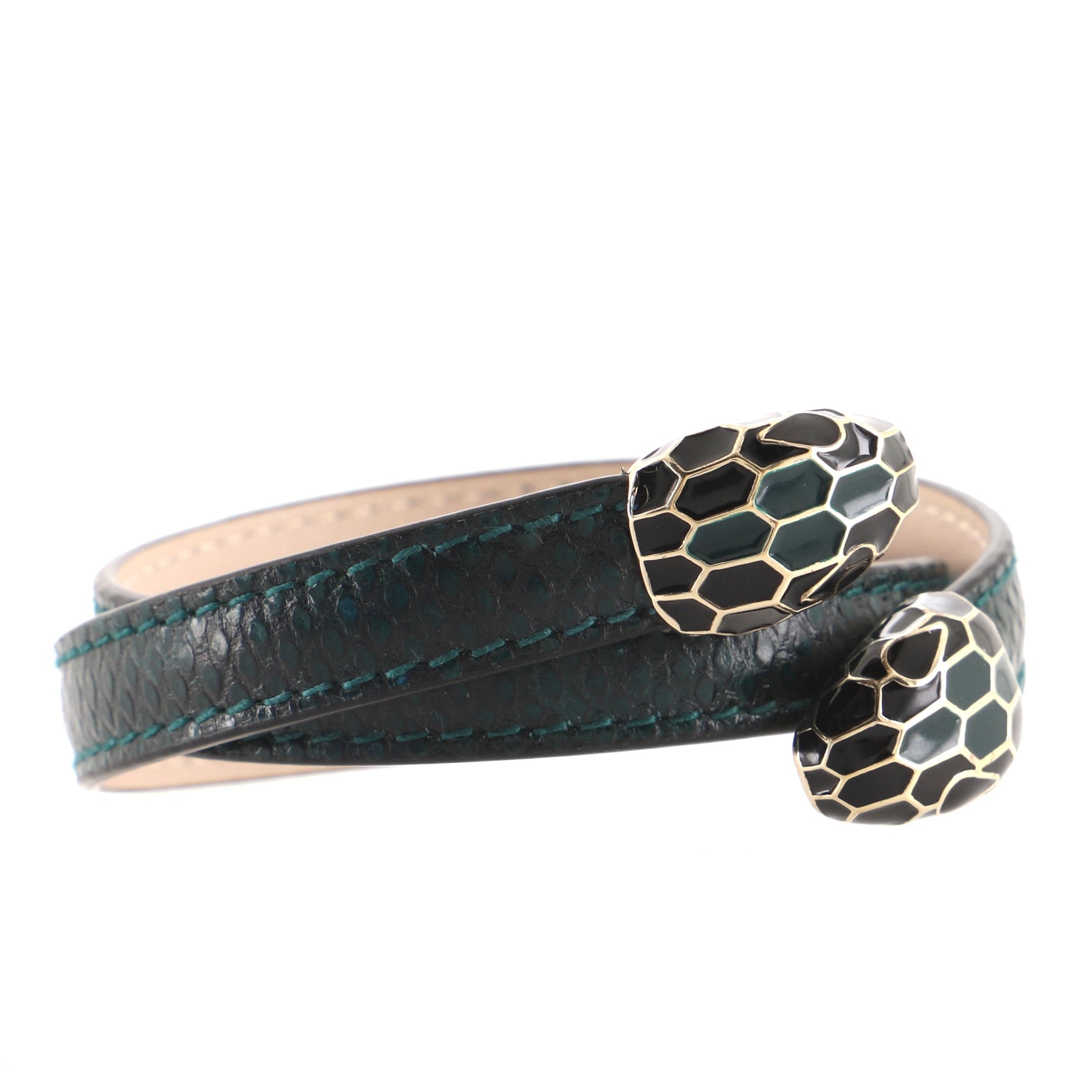 Serpenti Forever Double Wrap Bracelet Leather