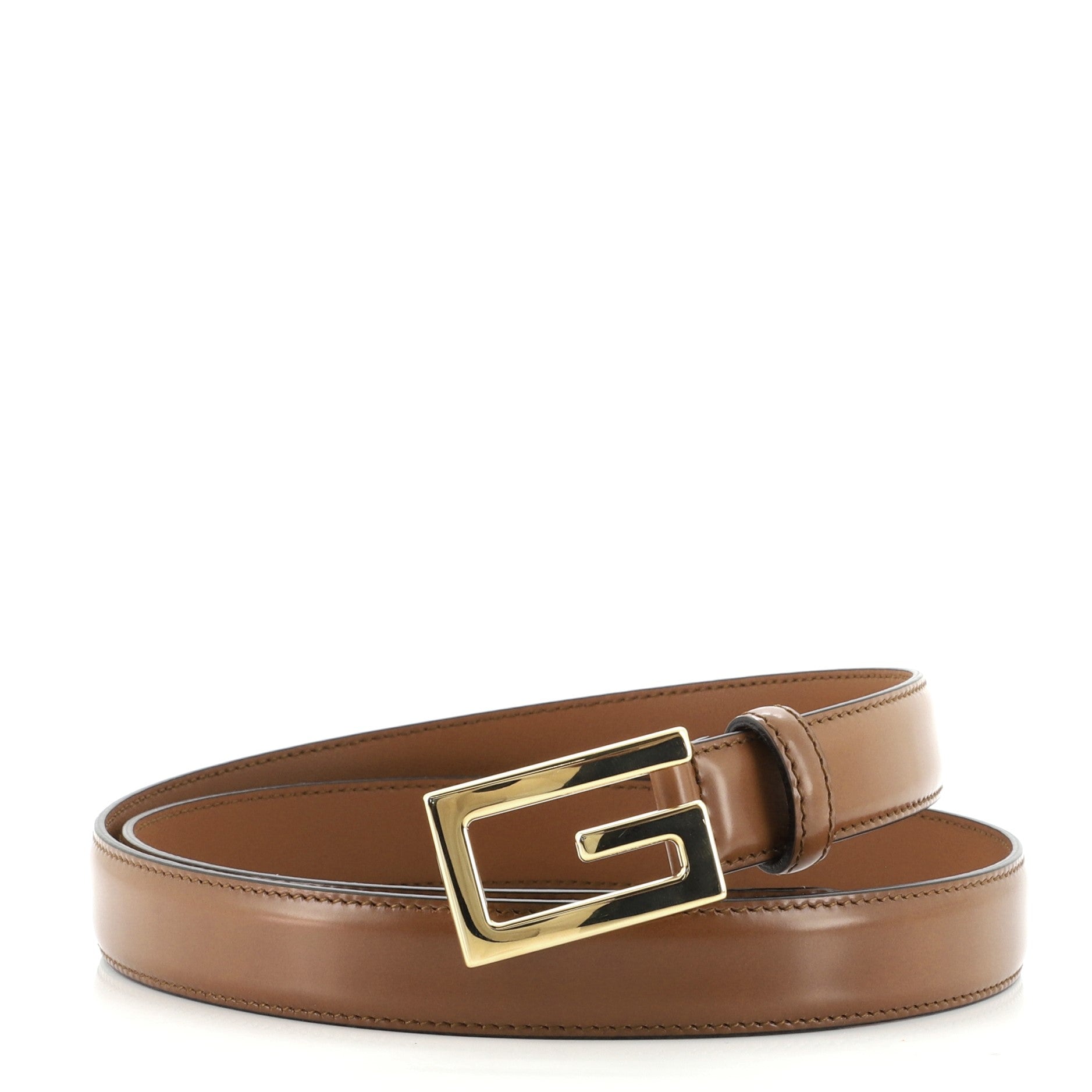 G Buckle Belt Leather Thin 100