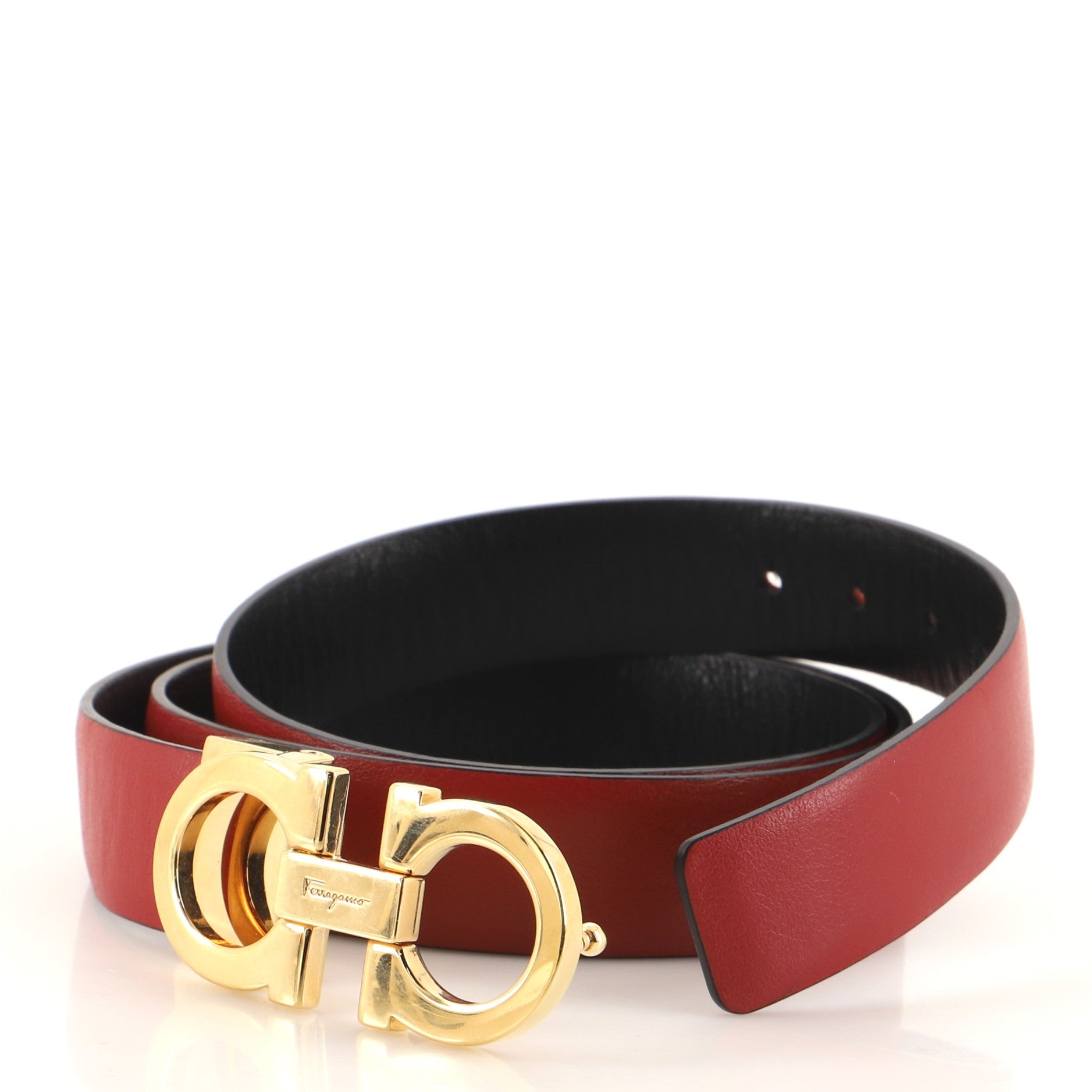 Gancini Reversible Belt Leather Thin 85