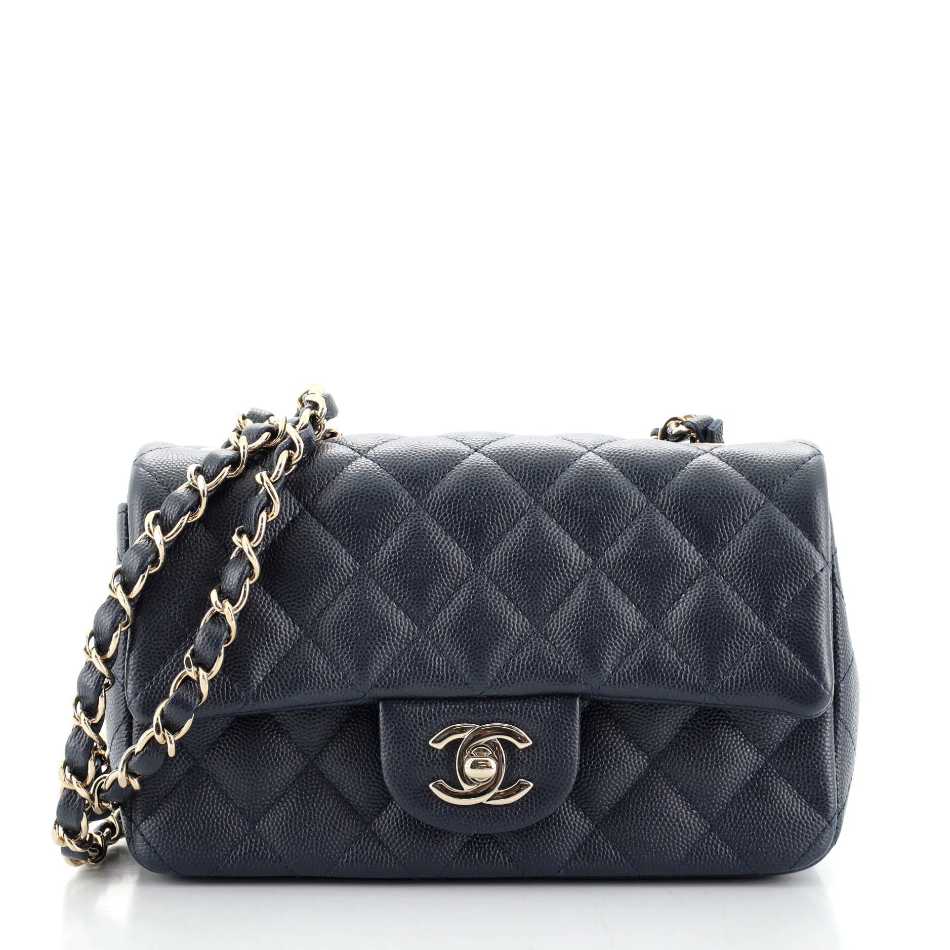 Classic Single Flap Bag Quilted Caviar Mini