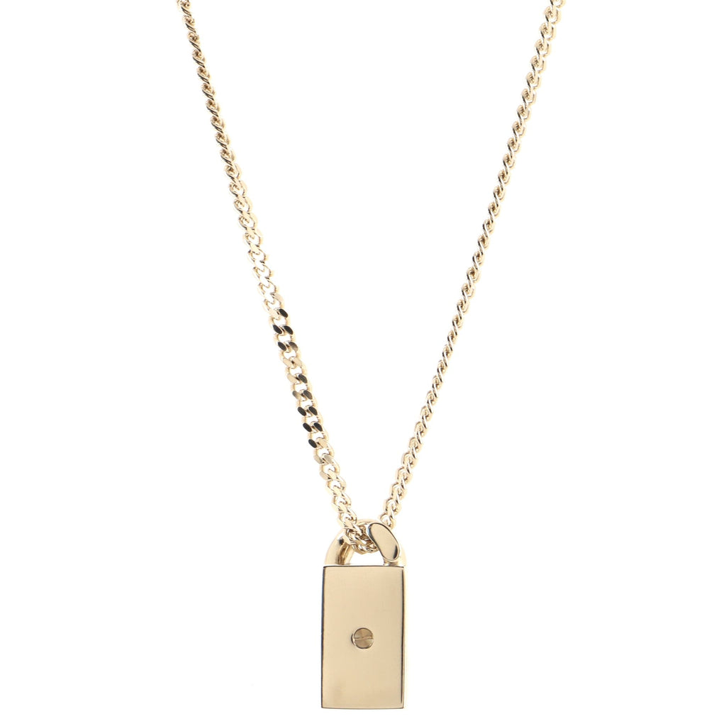 CC Dog Tag Pendant Necklace Metal with Crystals