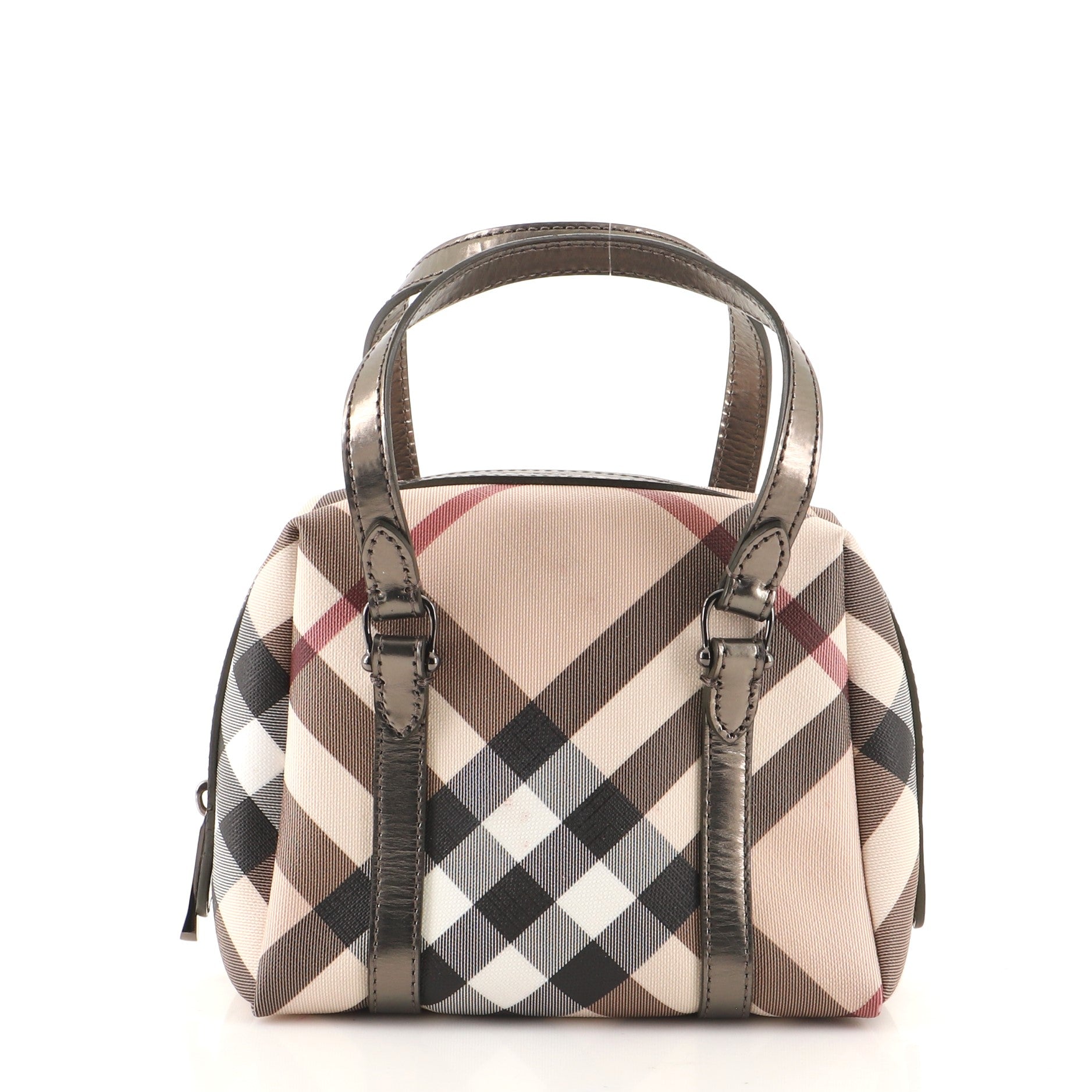 Boston Bag Nova Check Canvas Mini