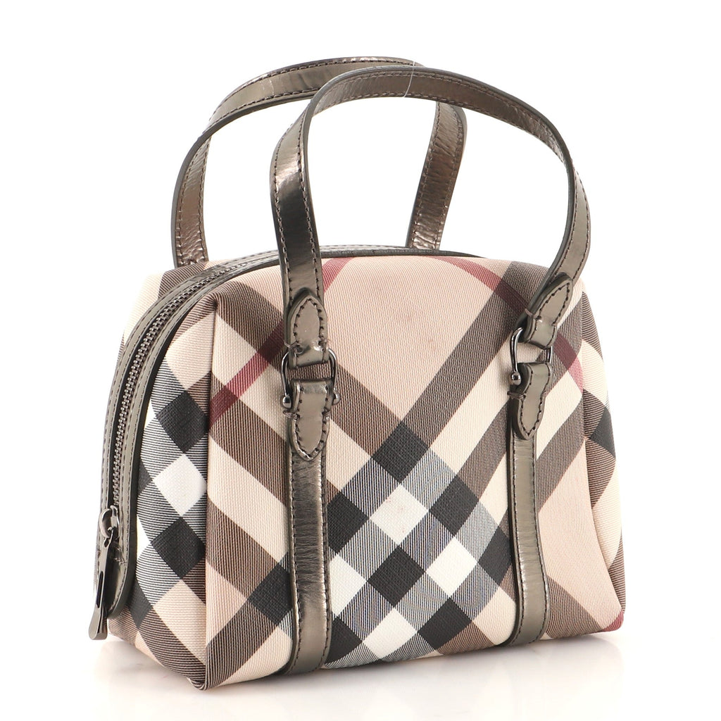 Boston Bag Nova Check Canvas Mini