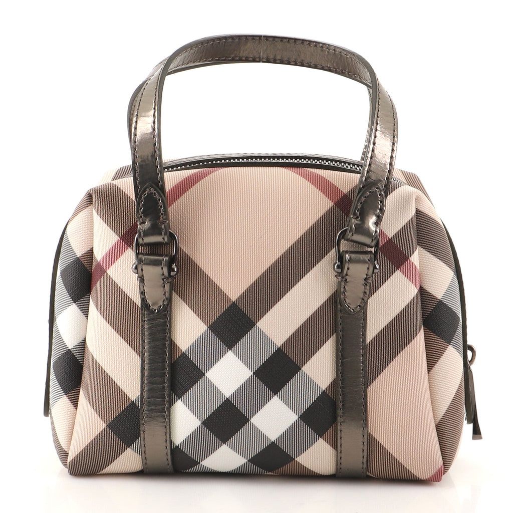 Boston Bag Nova Check Canvas Mini