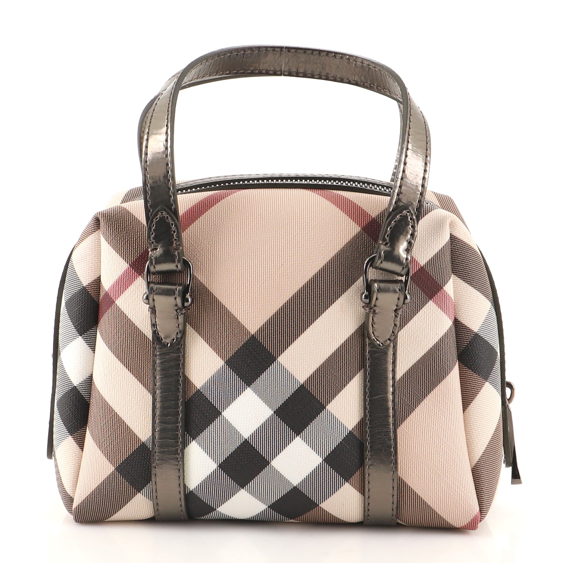 Boston Bag Nova Check Canvas Mini