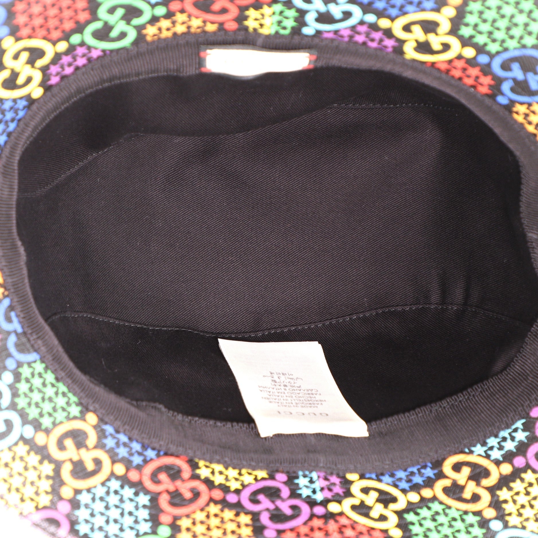 Bucket Hat Psychedelic Print GG Coated Canvas XXL