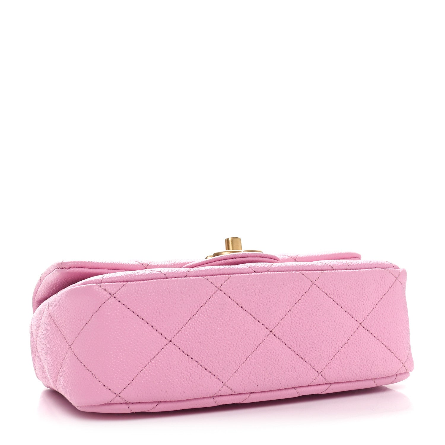 Caviar Quilted Mini Sweetheart Flap Lilac