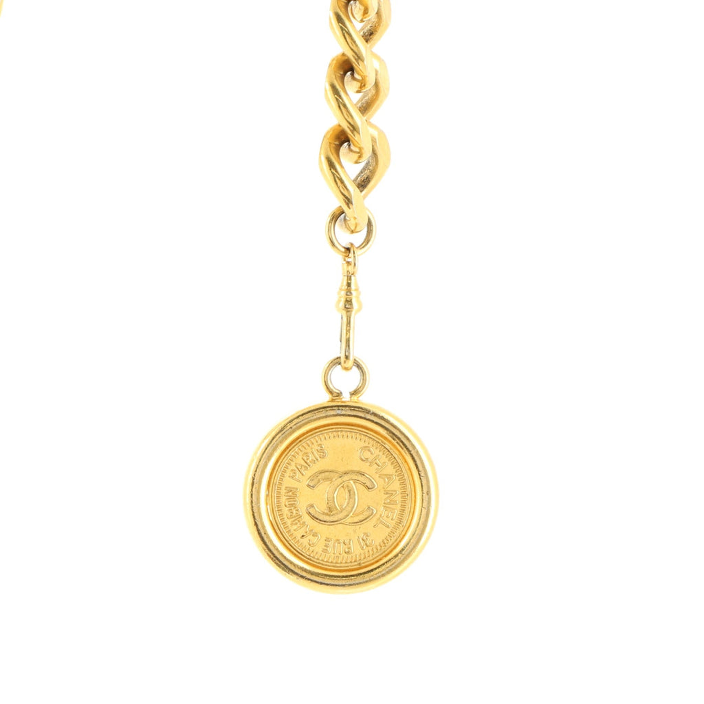 Vintage Medallion Chain Belt Metal 90