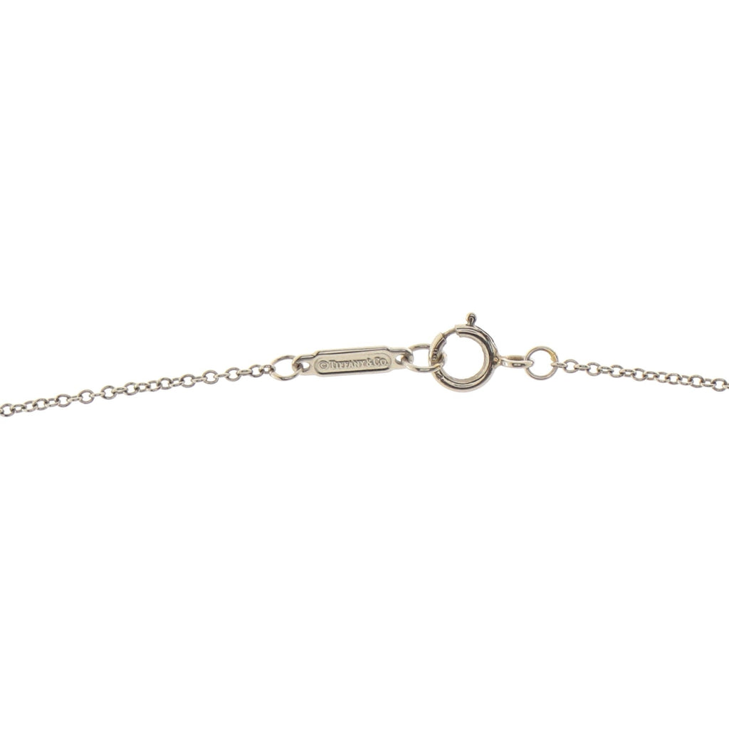 Pave Flower Pendant Necklace Platinum and Diamonds Mini