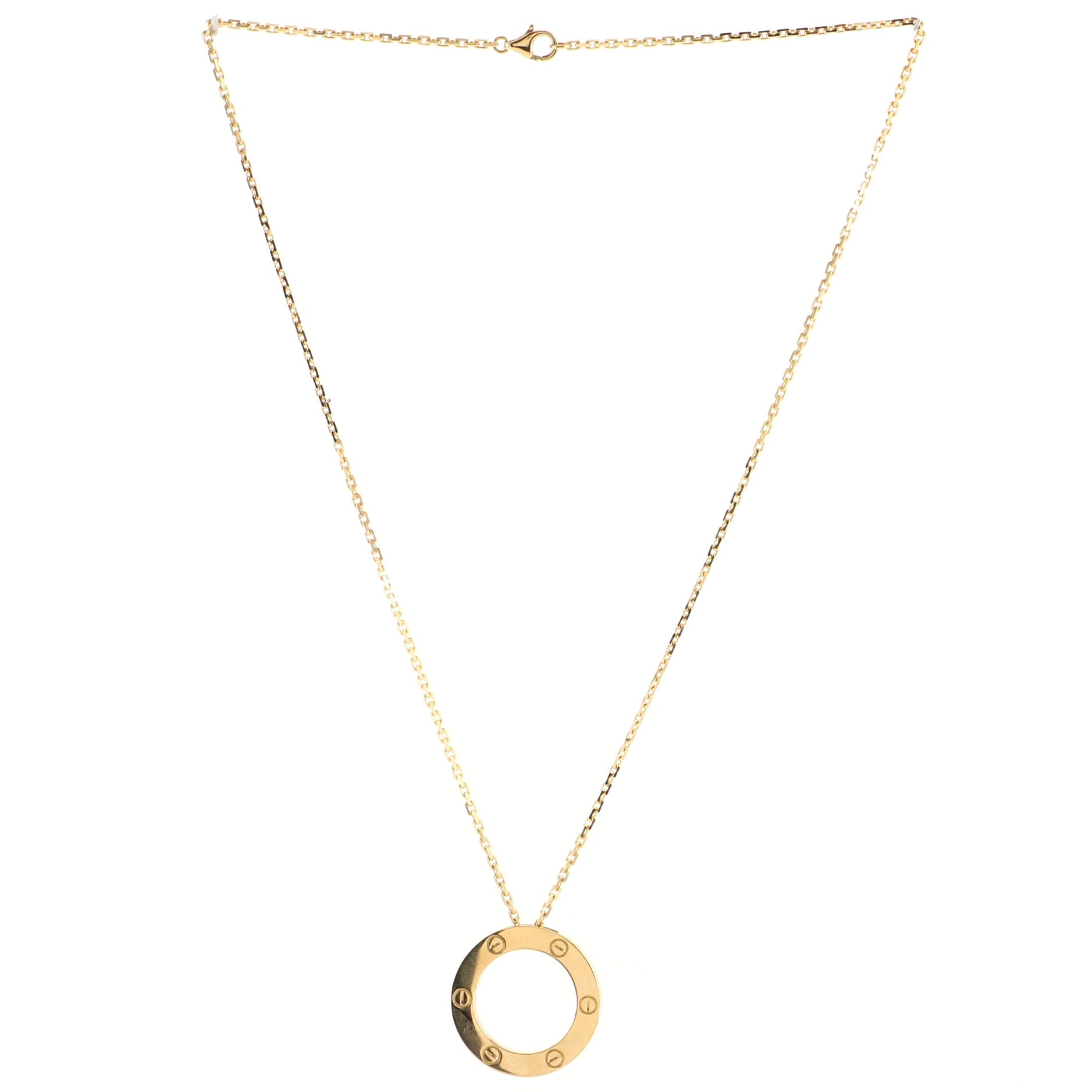 Love Pendant Necklace 18K Yellow Gold