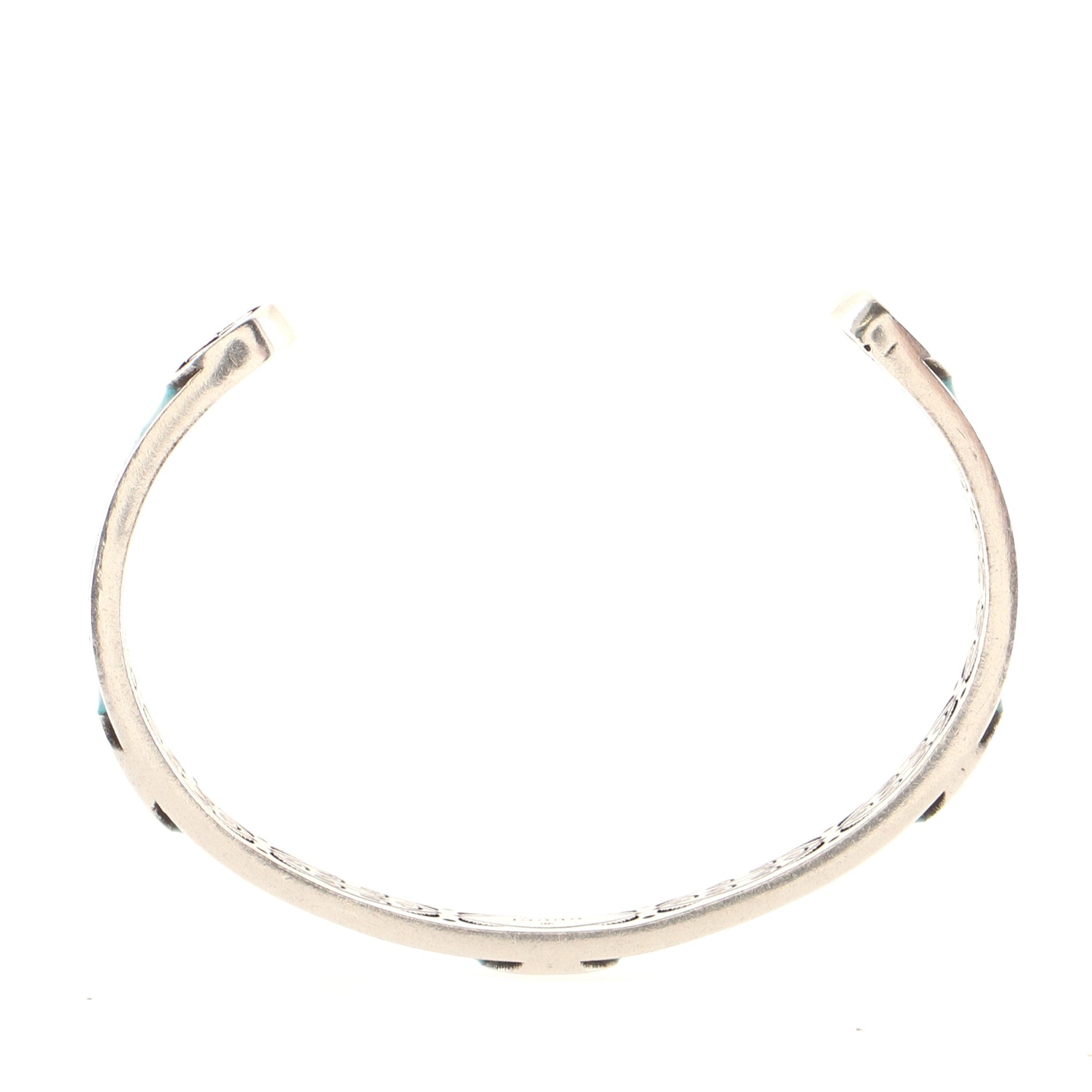 Interlocking G Cuff Bracelet Sterling Silver with Enamel