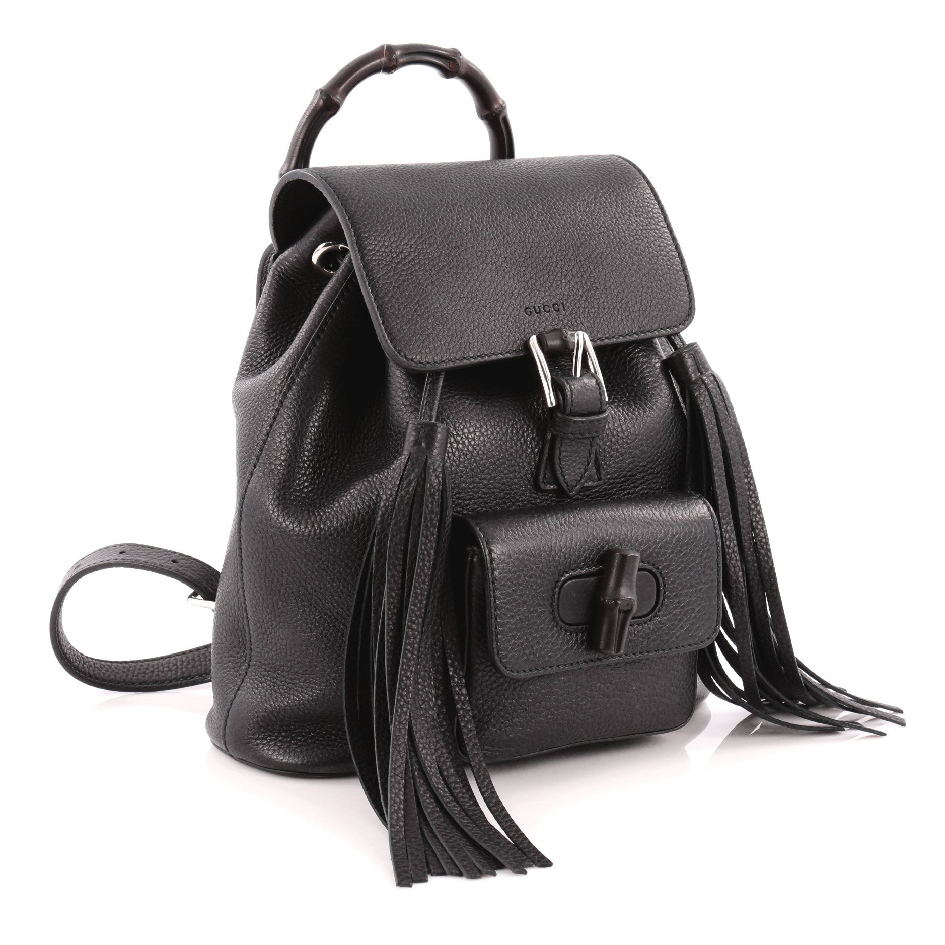 Bamboo Backpack Leather Mini