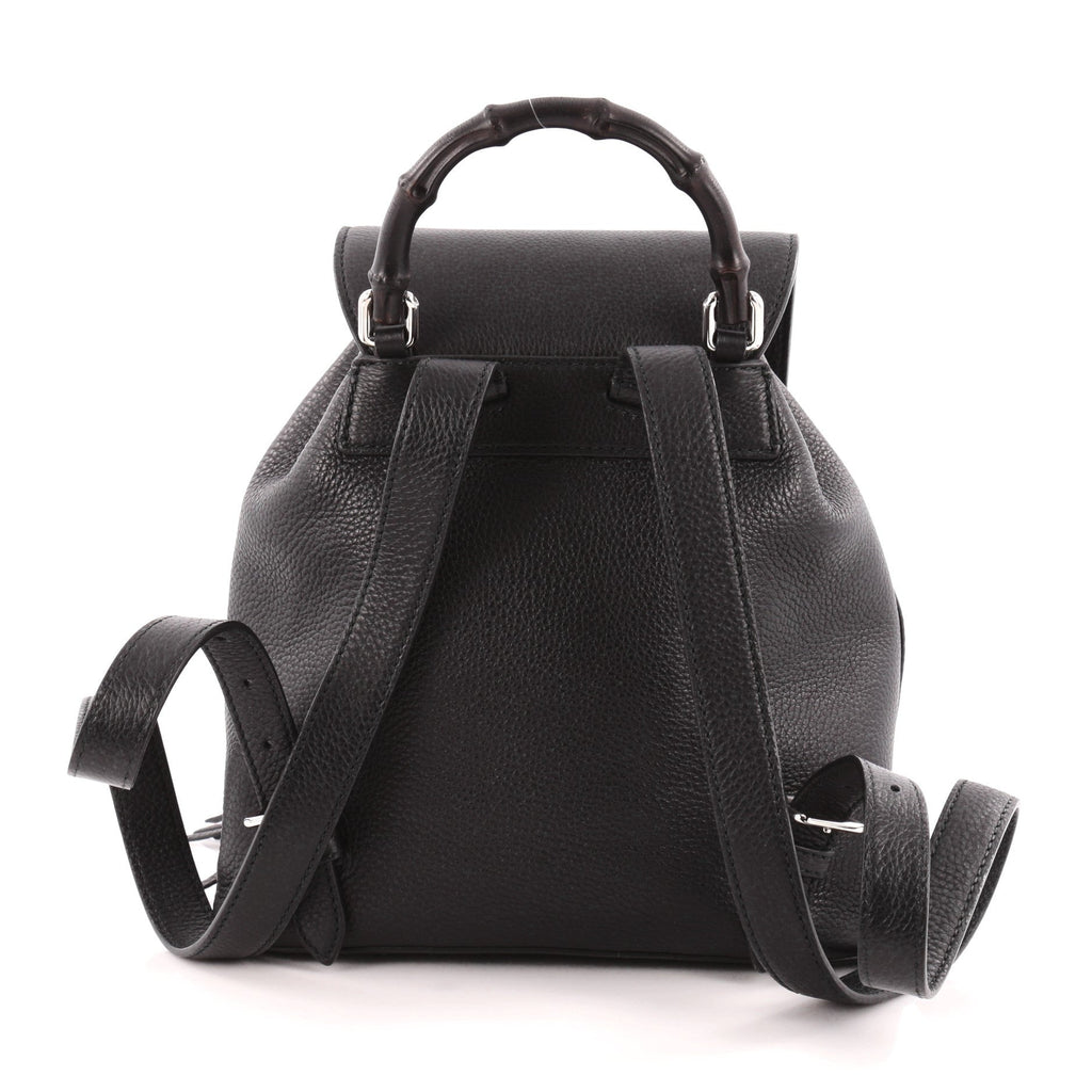 Bamboo Backpack Leather Mini