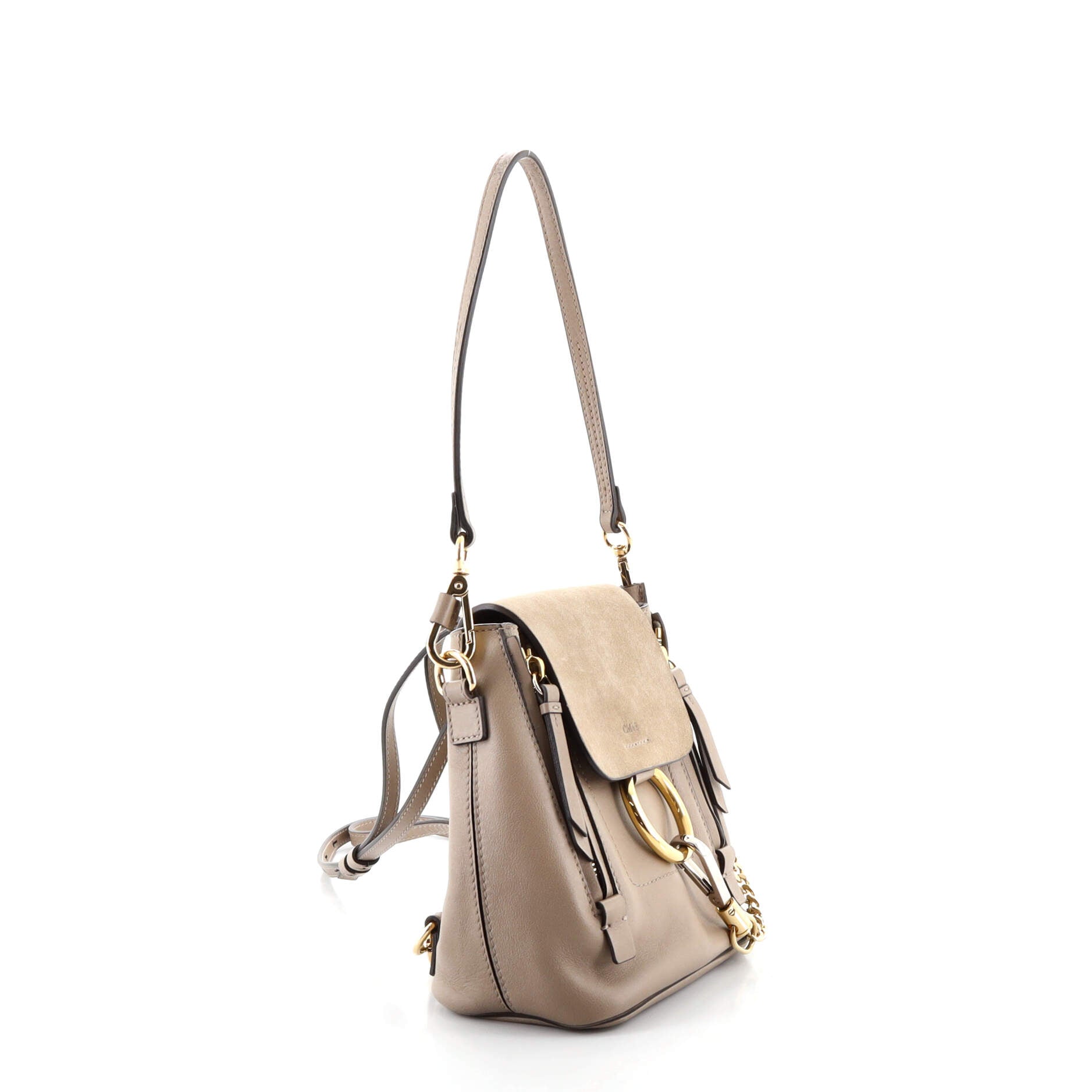 Faye Backpack Leather and Suede Mini