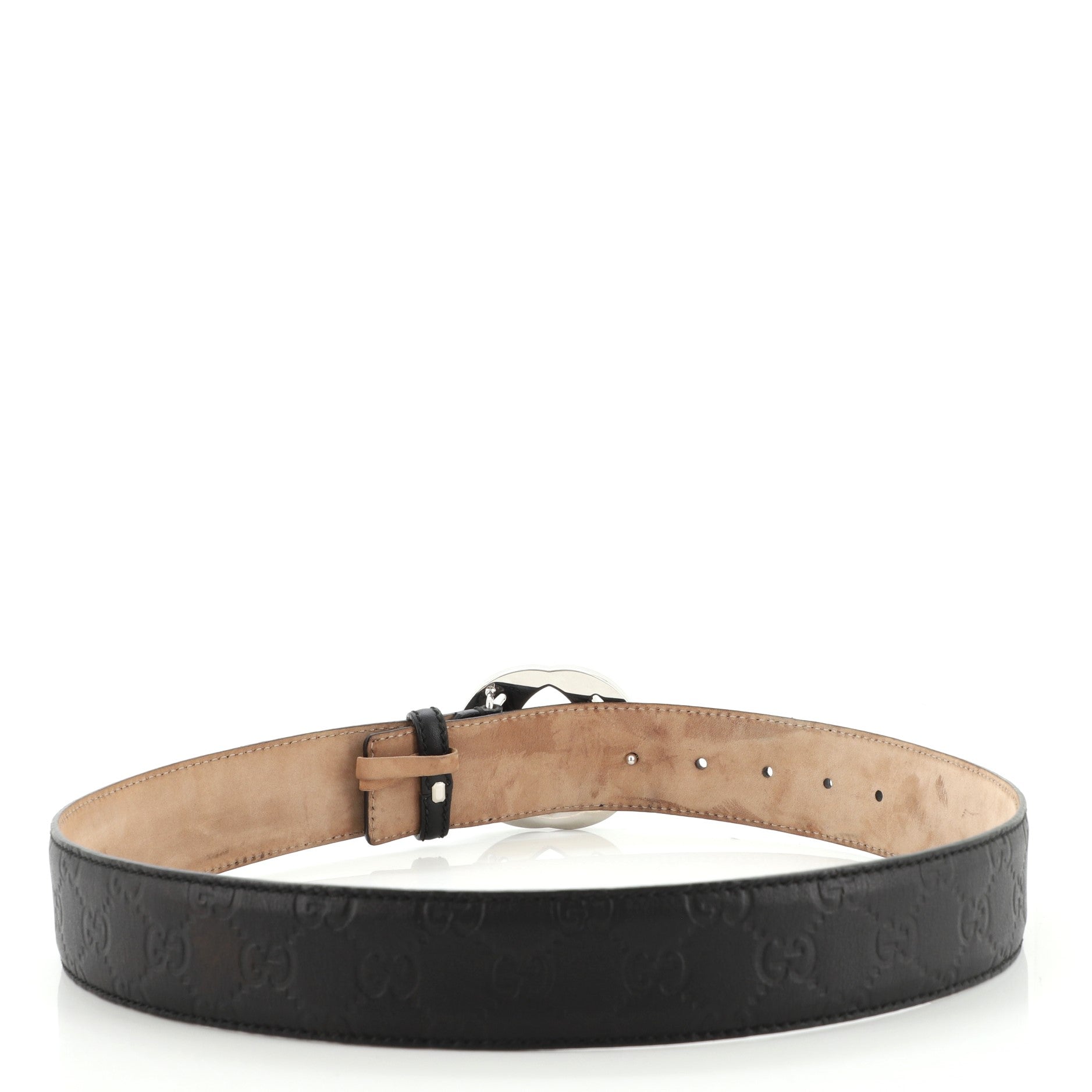 Interlocking G Belt Guccissima Leather Wide 80
