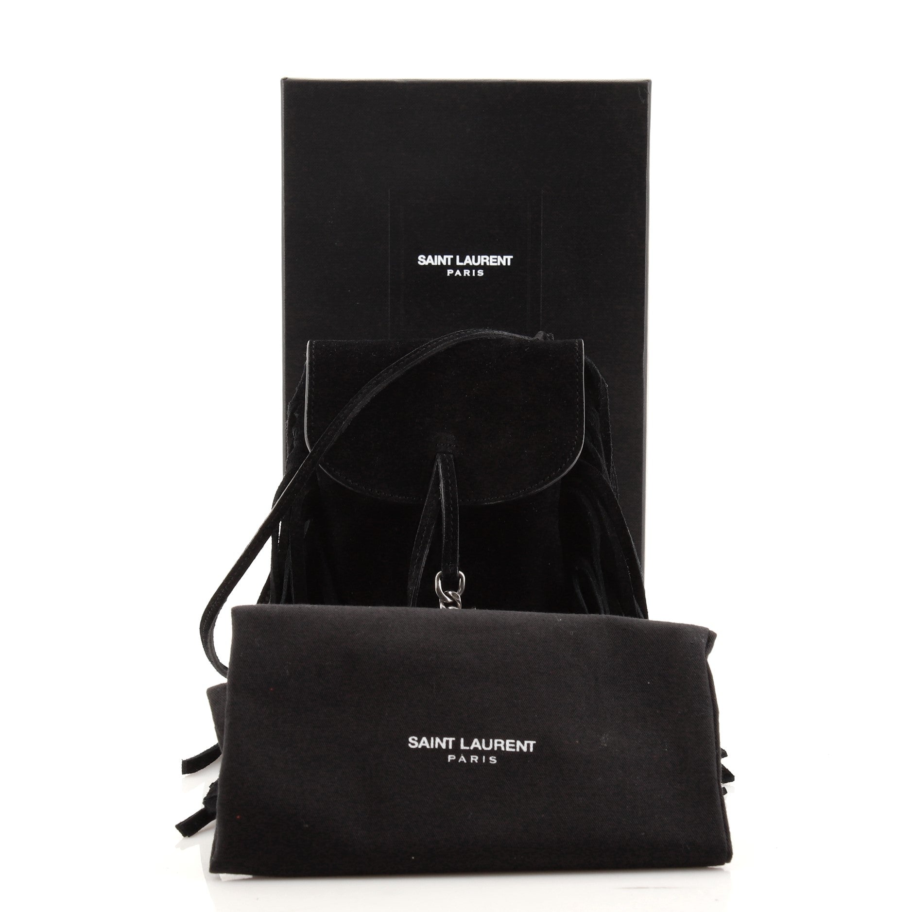 Anita Flat Fringe Crossbody Bag Suede Mini