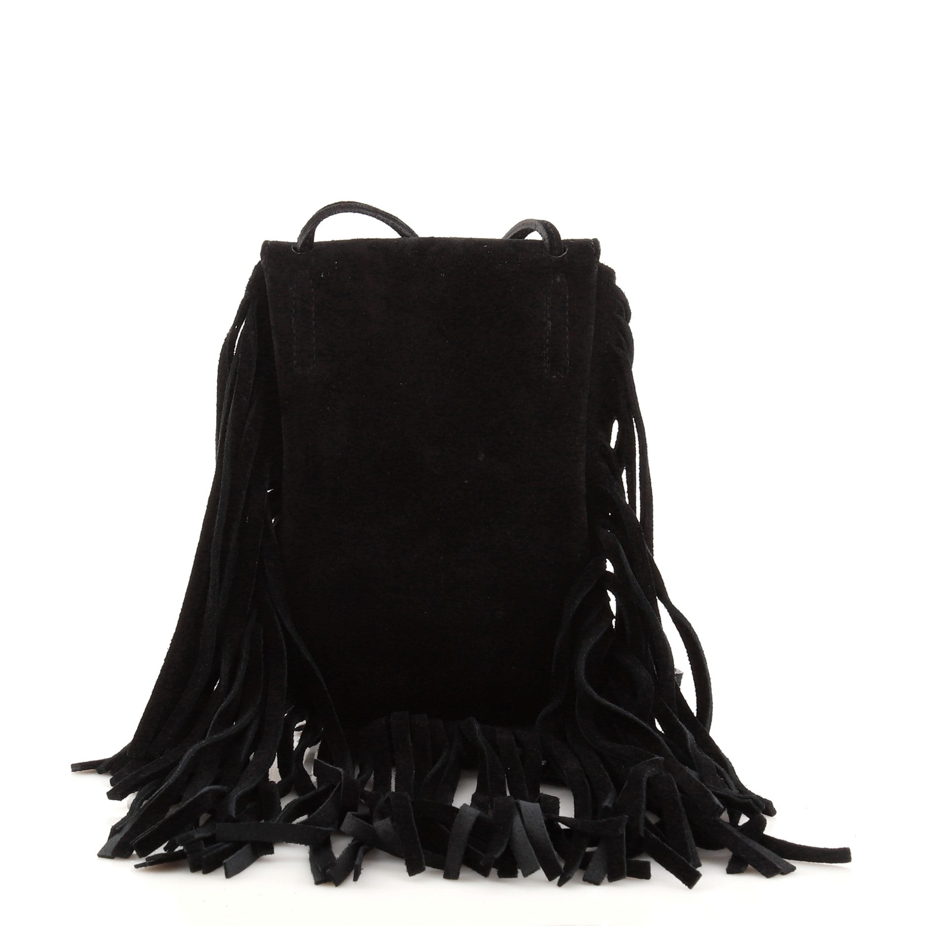 Anita Flat Fringe Crossbody Bag Suede Mini