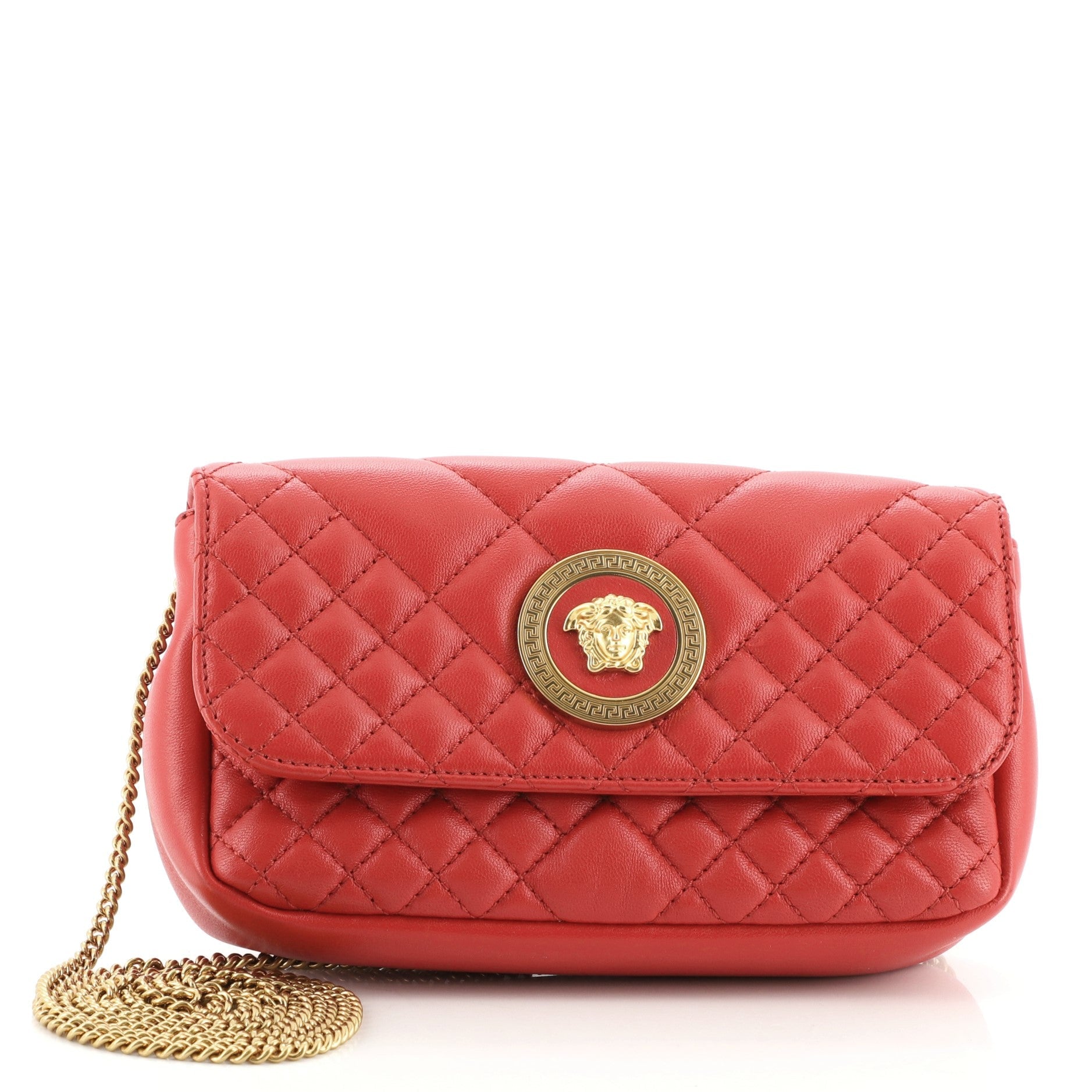 Medusa Icon Crossbody Bag Quilted Leather Mini