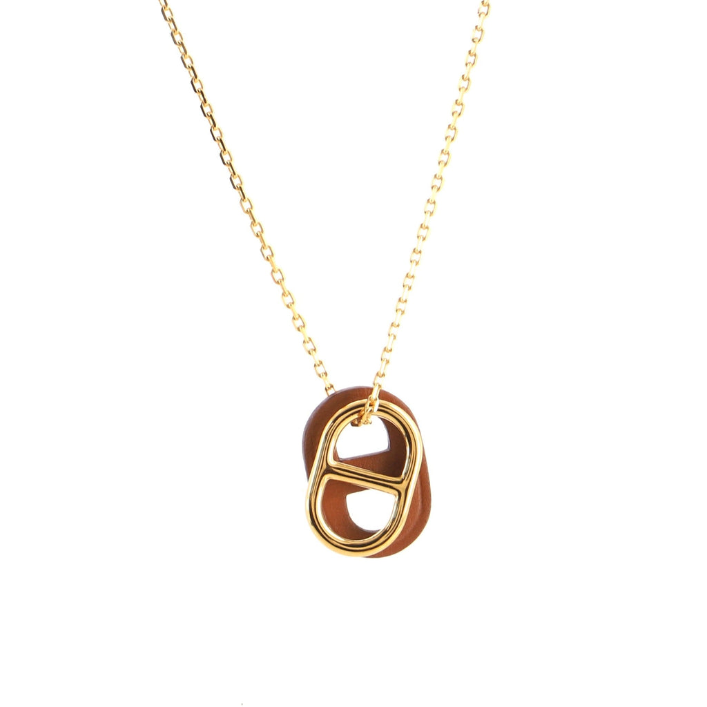 O'Maillon Pendent Necklace Metal and Leather