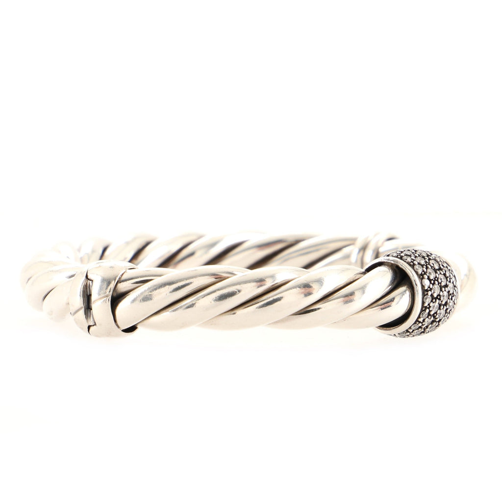 Cable Classic Moonlight Ice Bracelet Sterling Silver with Diamonds 9mm