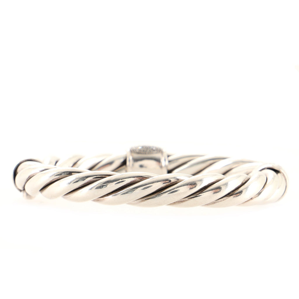 Cable Classic Moonlight Ice Bracelet Sterling Silver with Diamonds 9mm