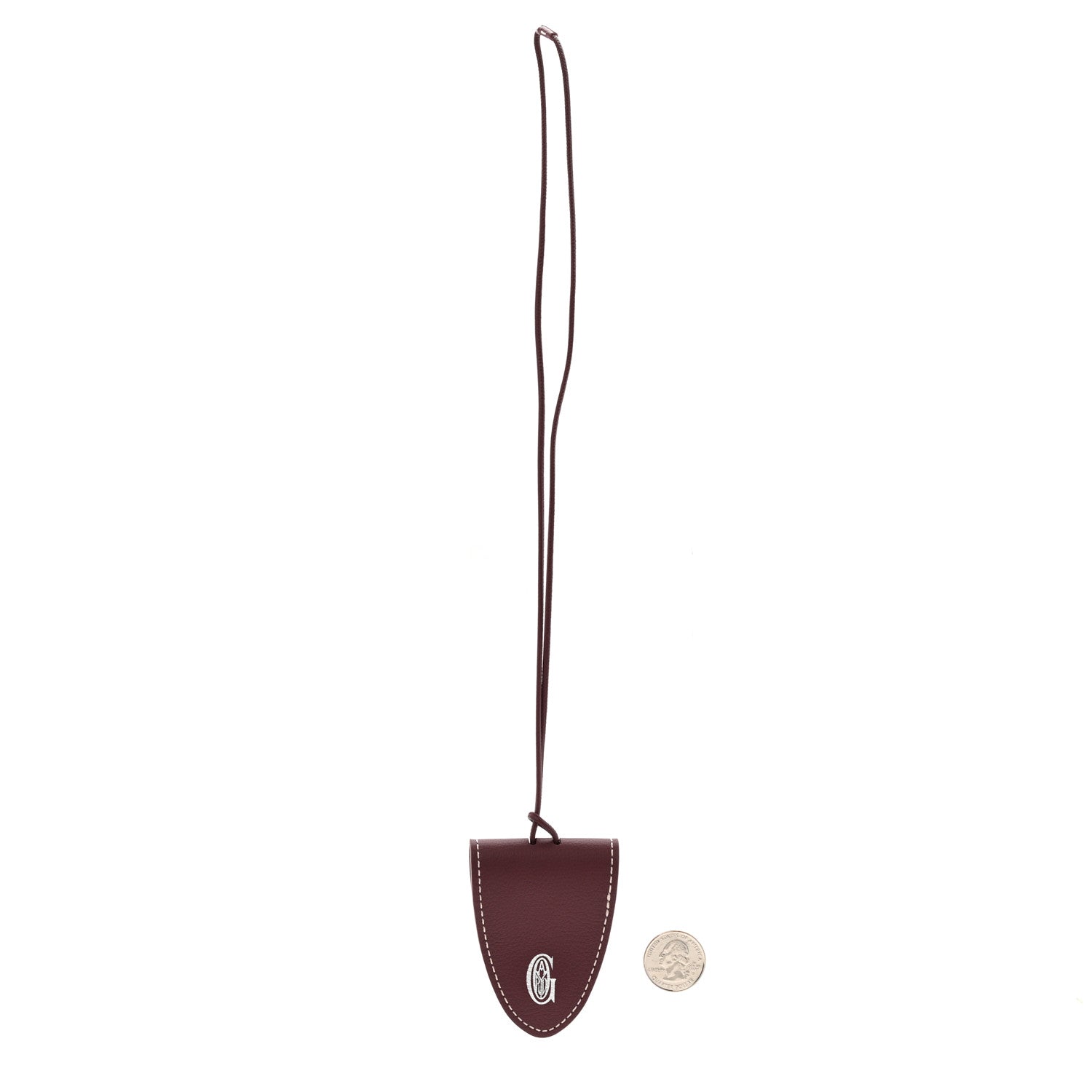 Calfskin Bag Clip Bordeaux