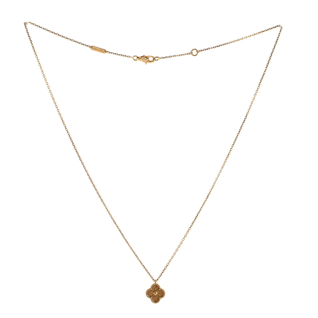 Sweet Alhambra Pendant Necklace 18K Rose Gold