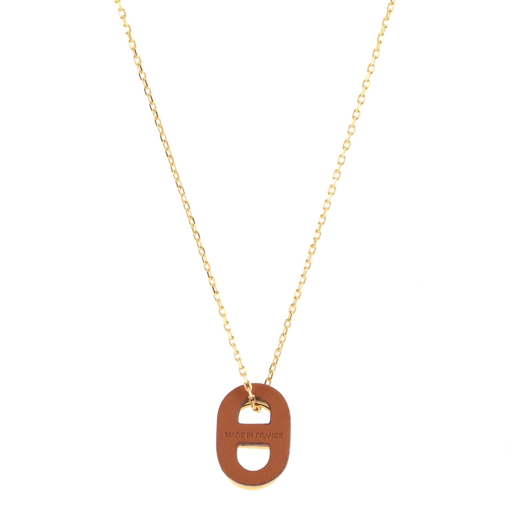 O'Maillon Pendent Necklace Metal and Leather