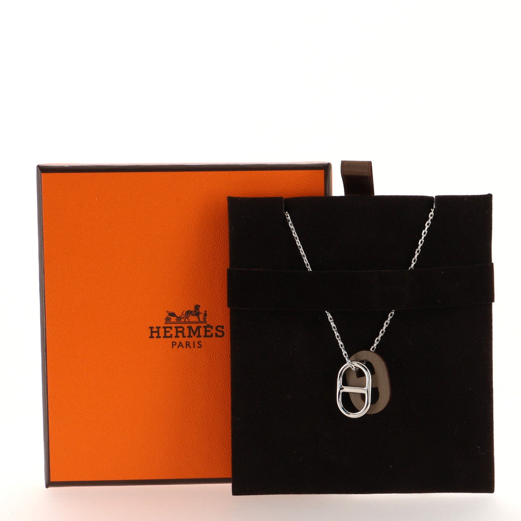 O'Maillon Pendent Necklace Metal and Leather