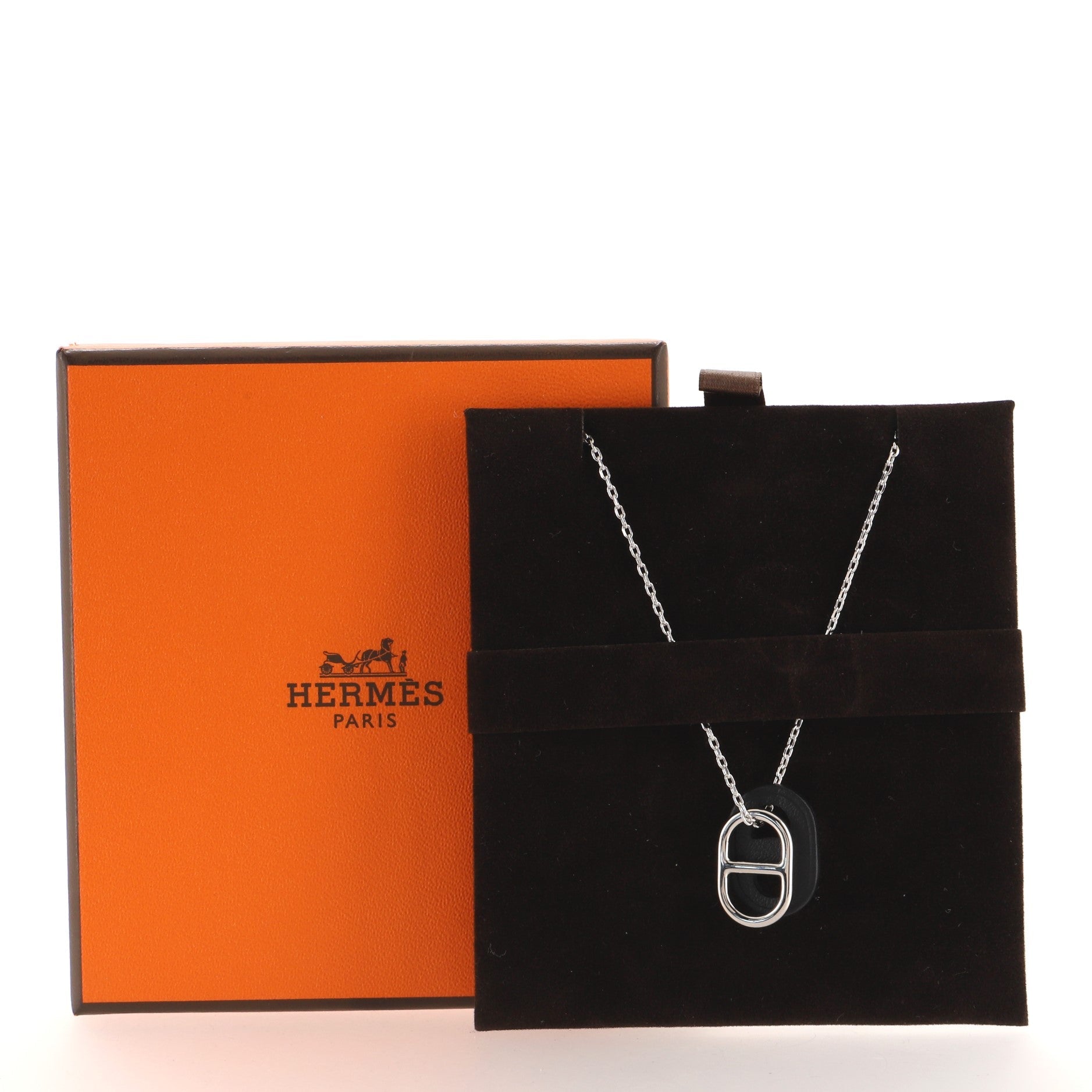 O'Maillon Pendent Necklace Metal and Leather