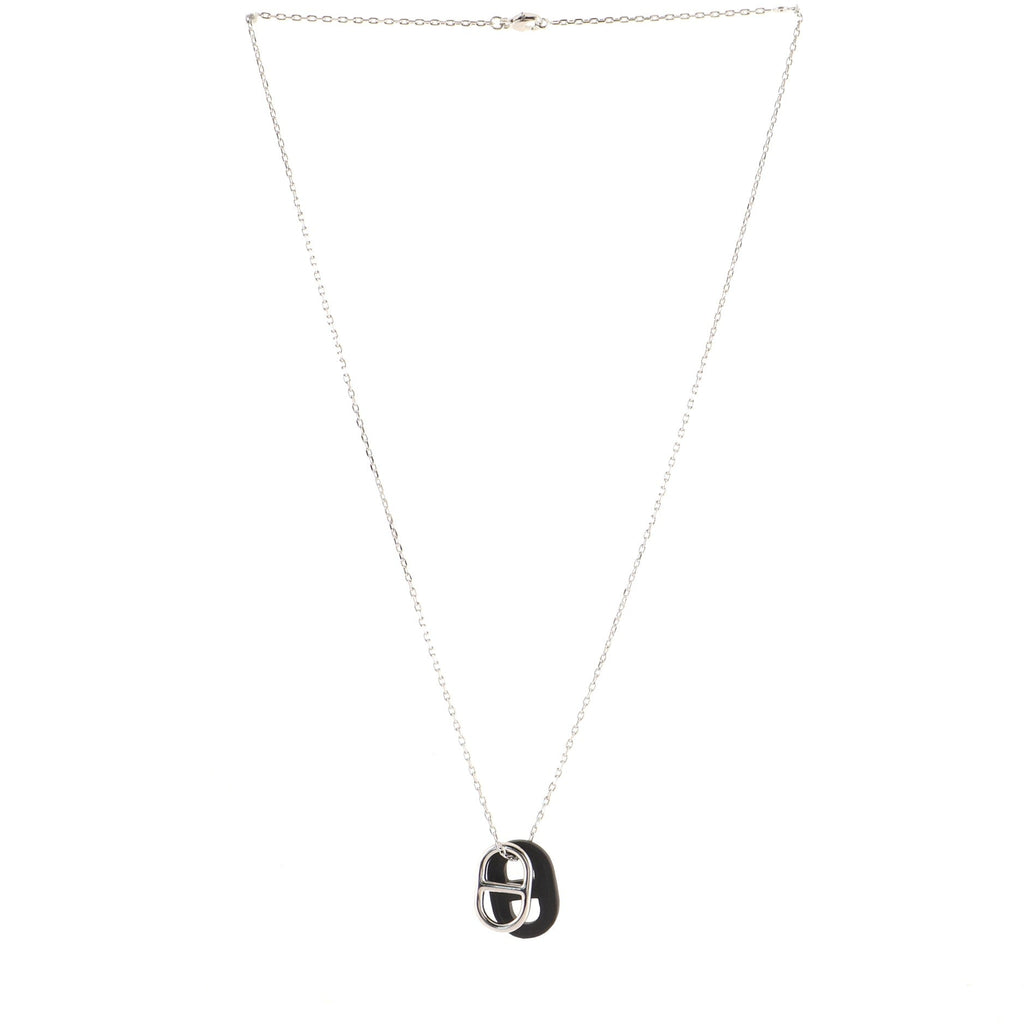 O'Maillon Pendent Necklace Metal and Leather