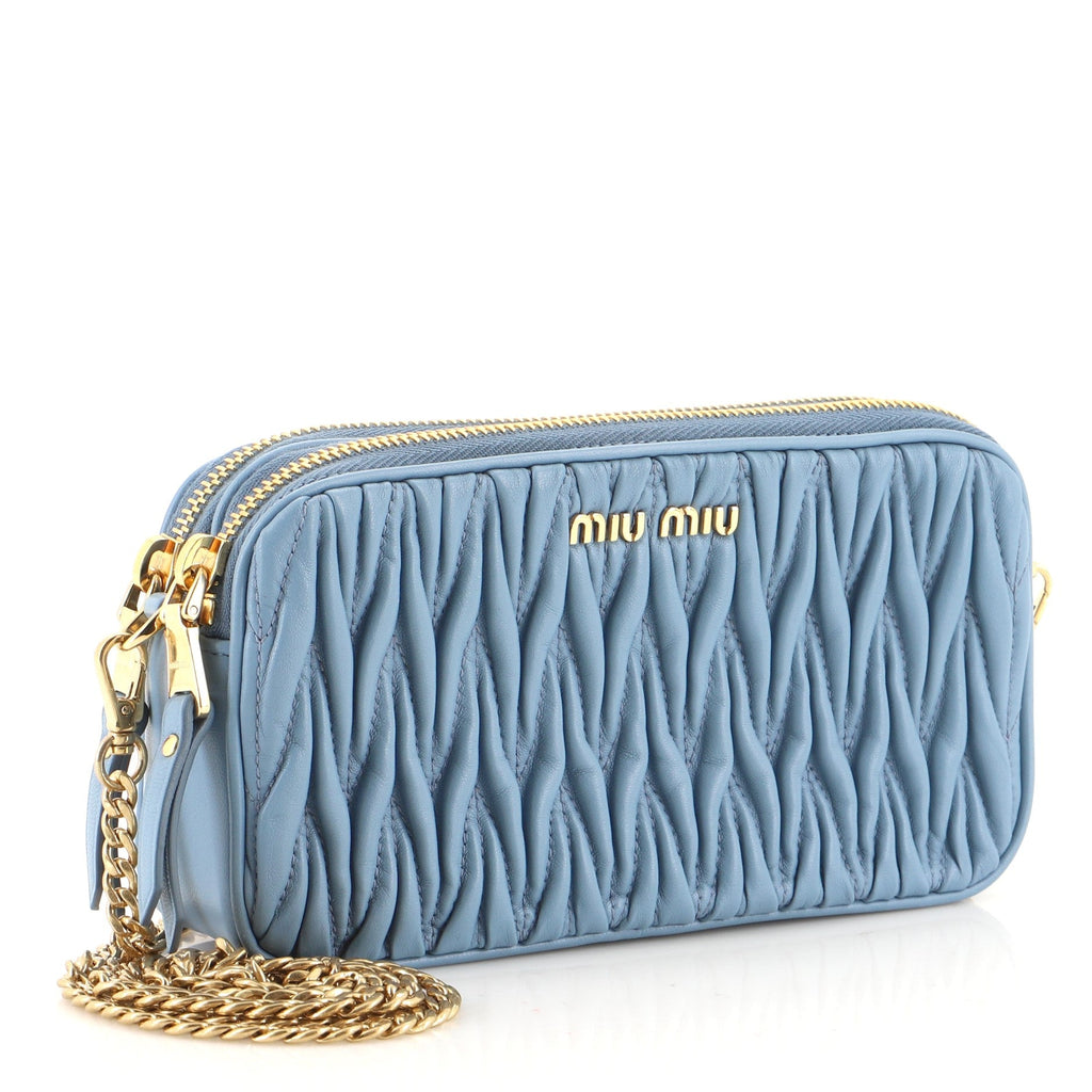 Crossbody Bag Matelasse Leather Mini
