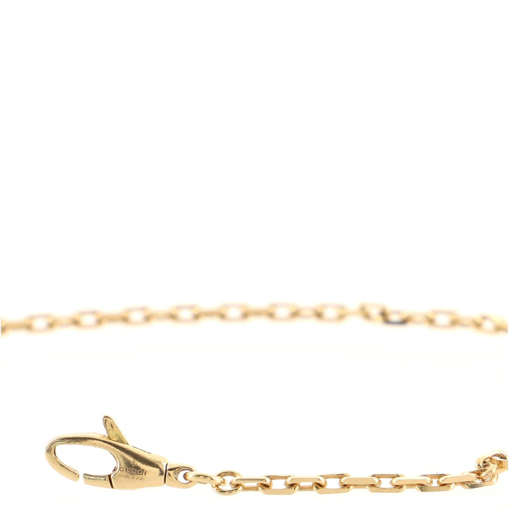 GG Running Charm Chain Bracelet 18K Yellow Gold