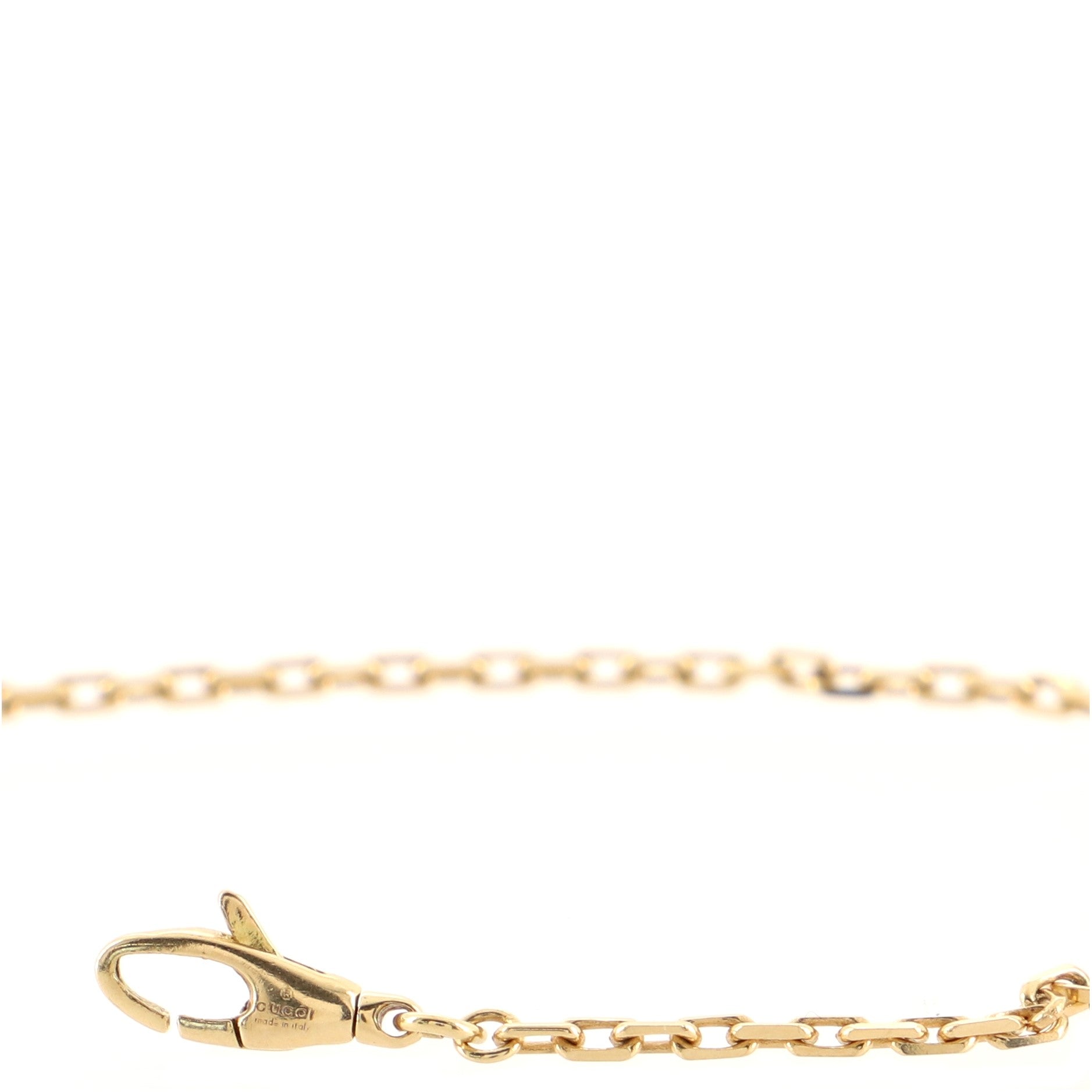 GG Running Charm Chain Bracelet 18K Yellow Gold