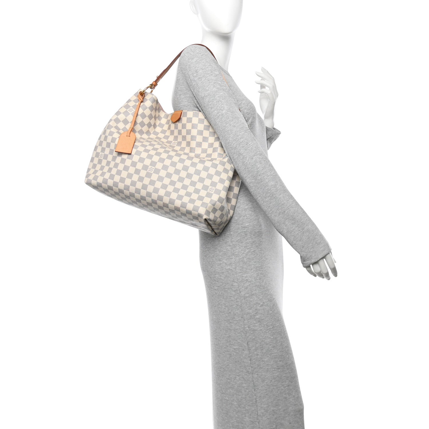 Damier Azur Graceful MM Rose Ballerine