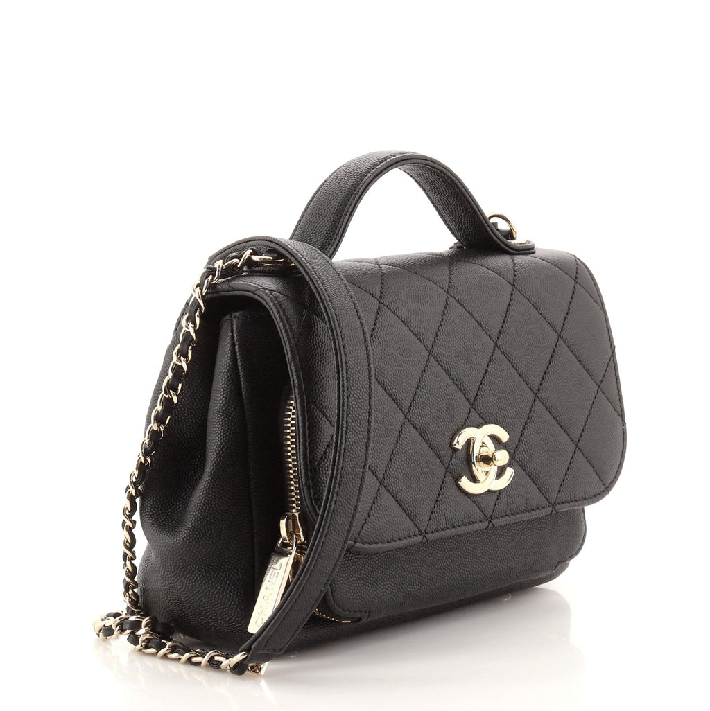 Business Affinity Flap Bag Quilted Caviar Mini