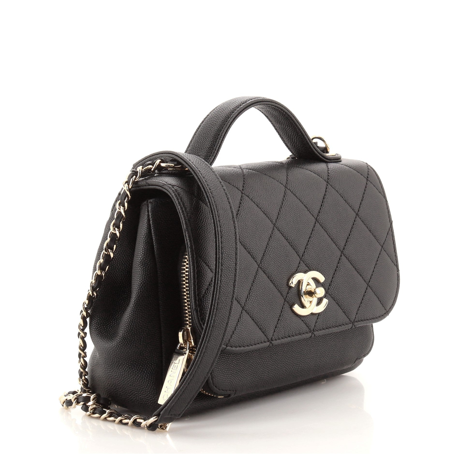 Business Affinity Flap Bag Quilted Caviar Mini