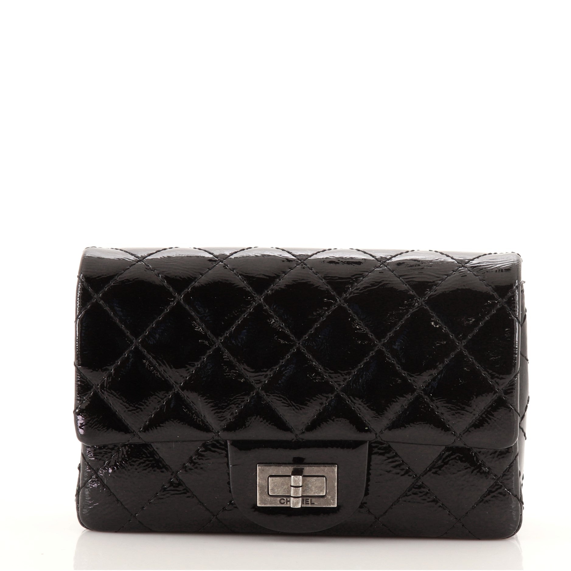 Reissue 2.55 Flap Clutch Quilted Patent Mini