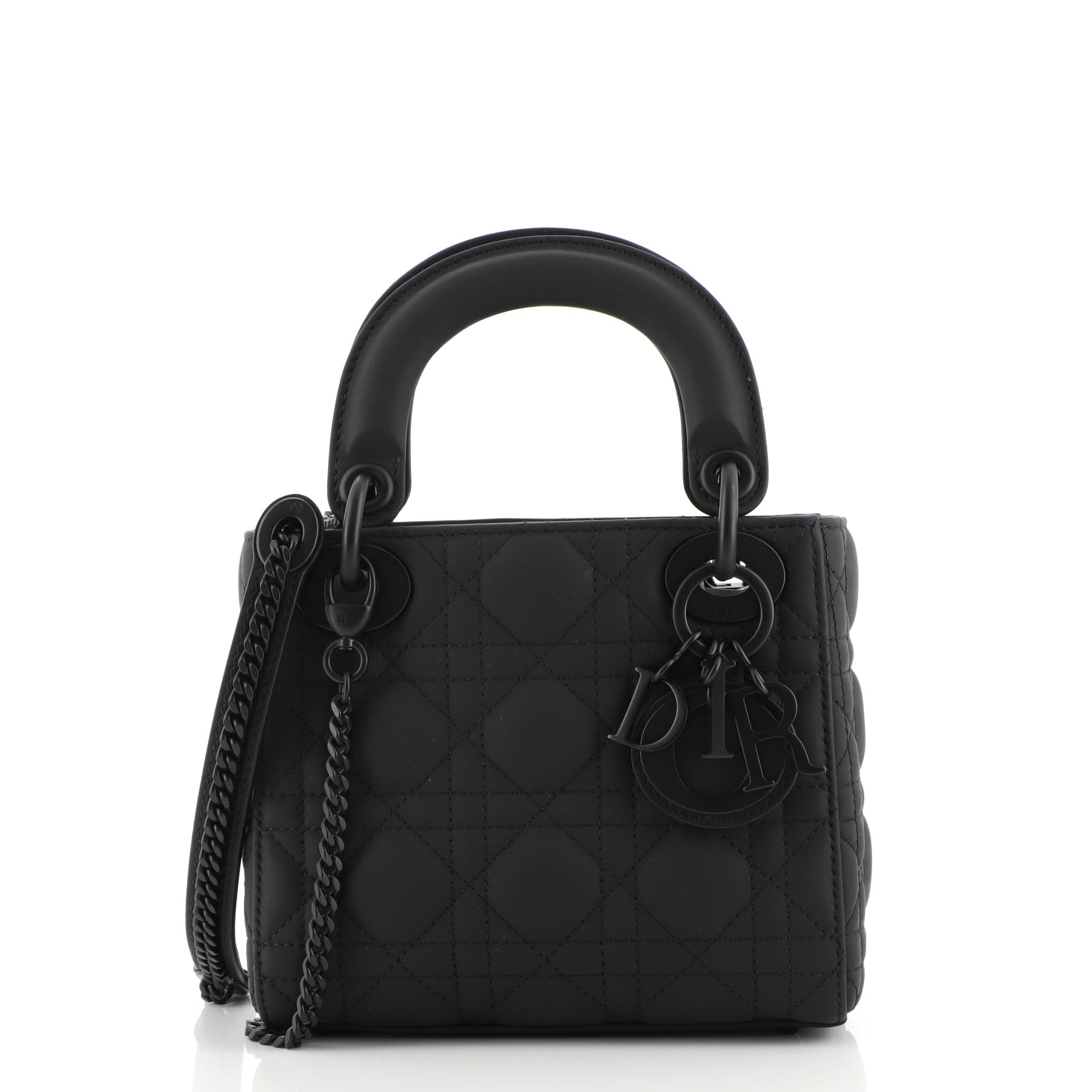Ultra Matte Lady Dior Chain Bag Cannage Quilt Calfskin Mini