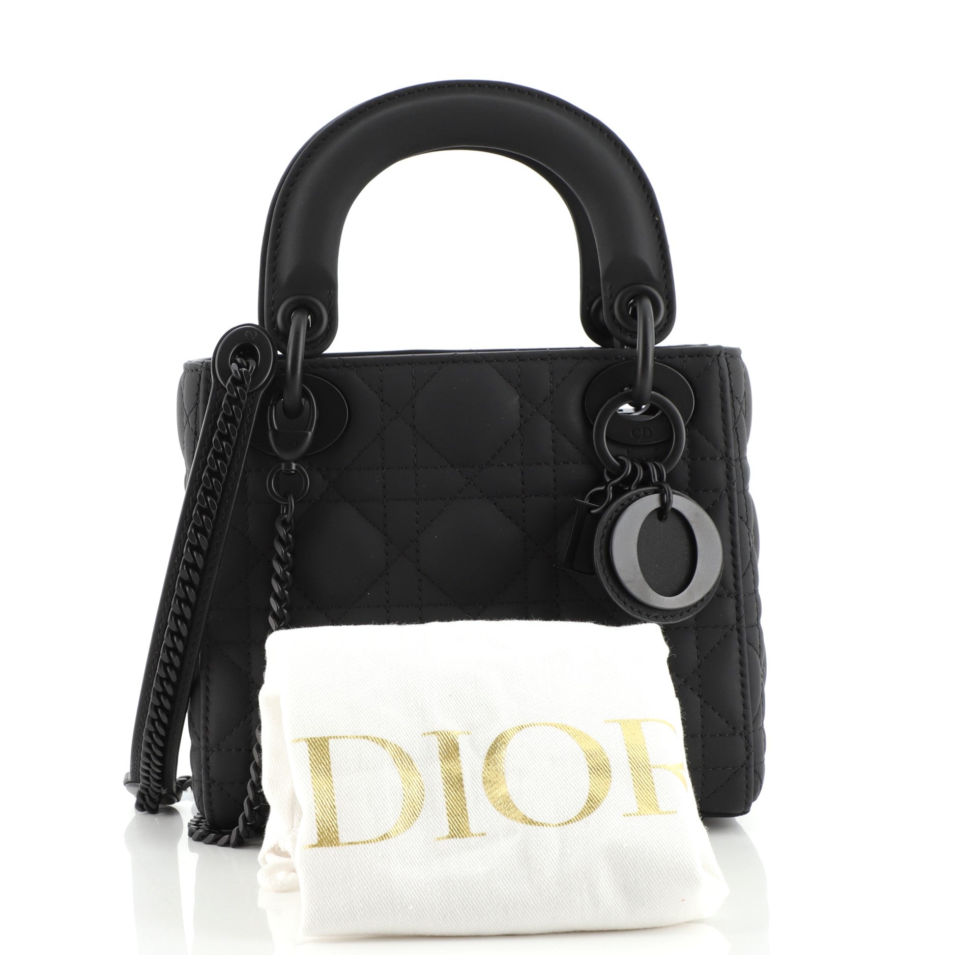 Ultra Matte Lady Dior Chain Bag Cannage Quilt Calfskin Mini