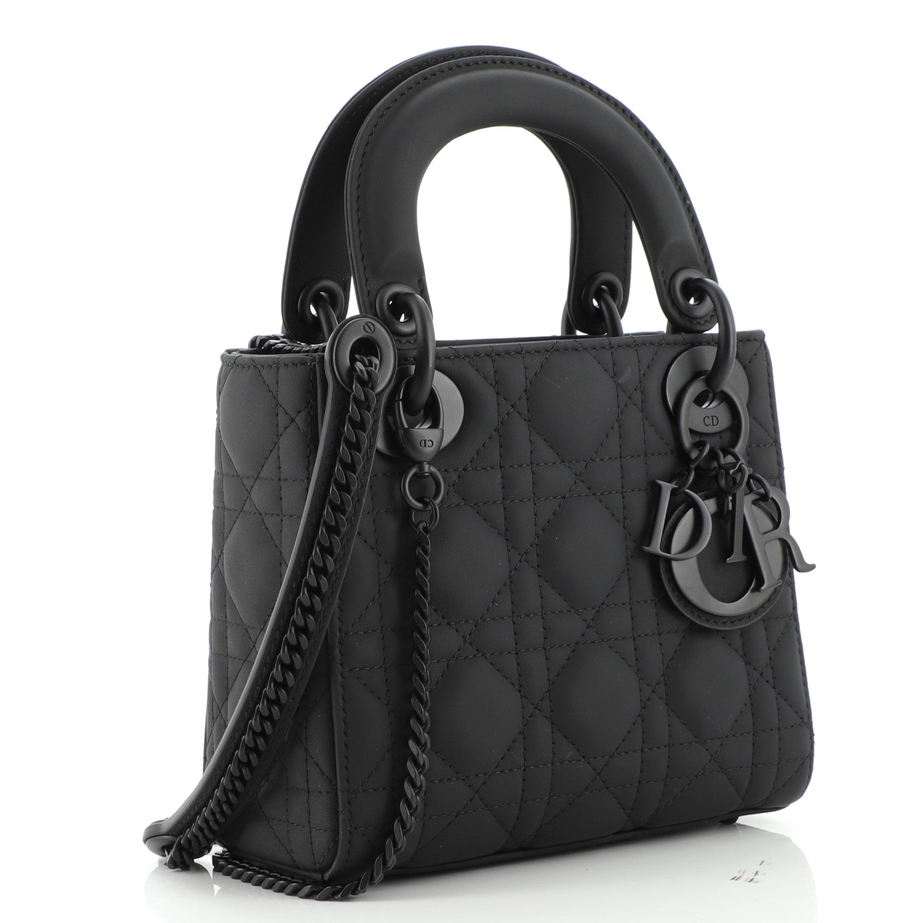 Ultra Matte Lady Dior Chain Bag Cannage Quilt Calfskin Mini
