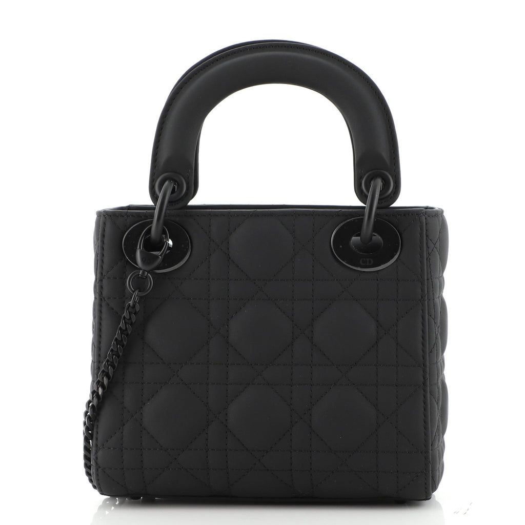 Ultra Matte Lady Dior Chain Bag Cannage Quilt Calfskin Mini